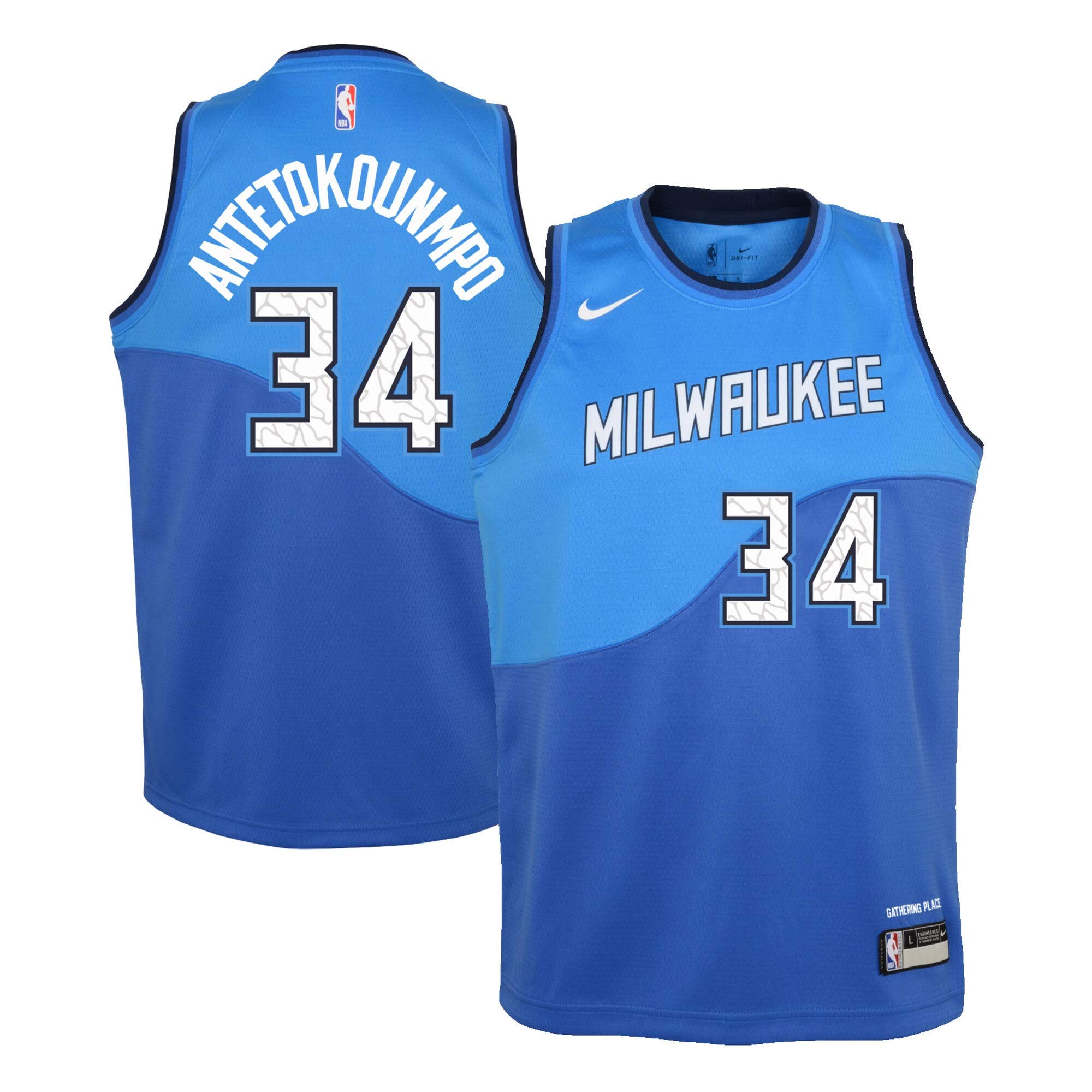 Giannis Antetokounmpo Milwaukee Bucks #34 Blue NBA City Edition Jersey for Infants & Toddlers - Perfect for Game Day, Birthday Gifts & Basketball Fans