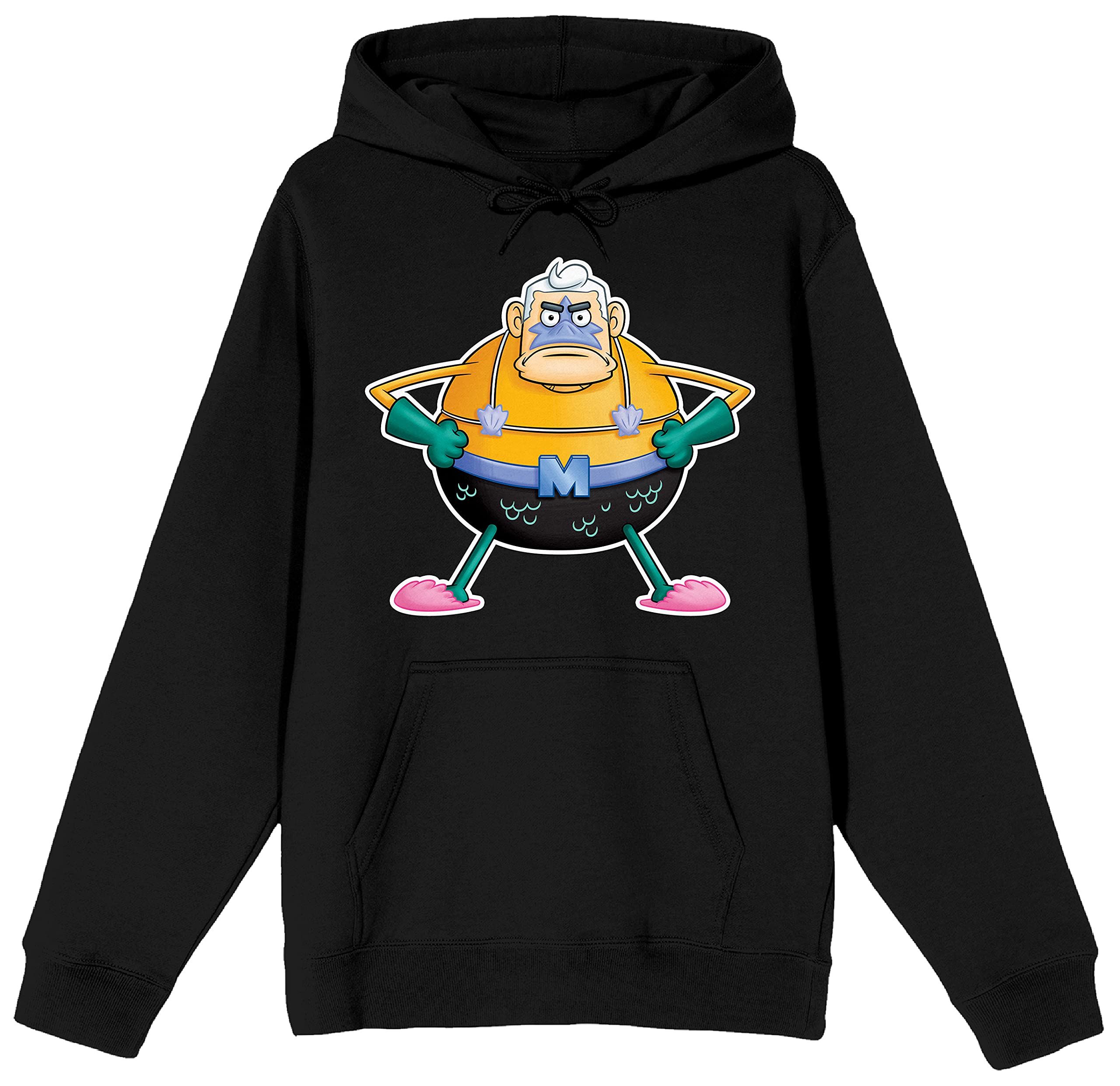 SpongeBob SquarePants Black Mermaid Man Hoodie - Soft & Comfortable Cartoon Character Pullover Sweatshirt for Men & Women - Perfect for Cosplay, Halloween Costumes & Casual Wear