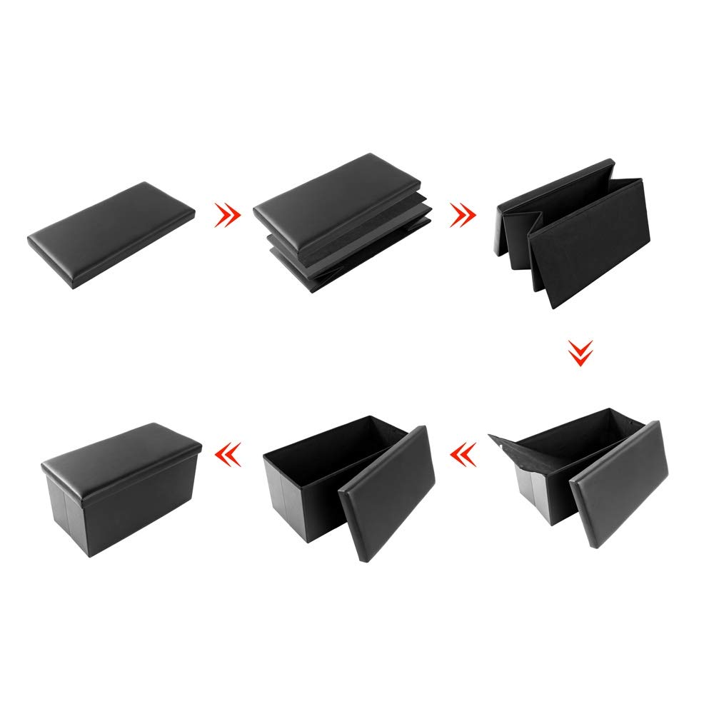 Mytunes Folding Storage Ottoman Bench - 30