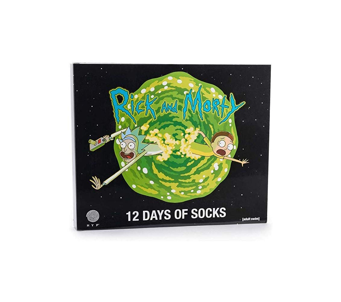 Rick and Morty 12 Days of Socks - Fun Novelty Christmas Socks Gift Set for Fans - Perfect for Holidays, Cosplay & Geek Gifts