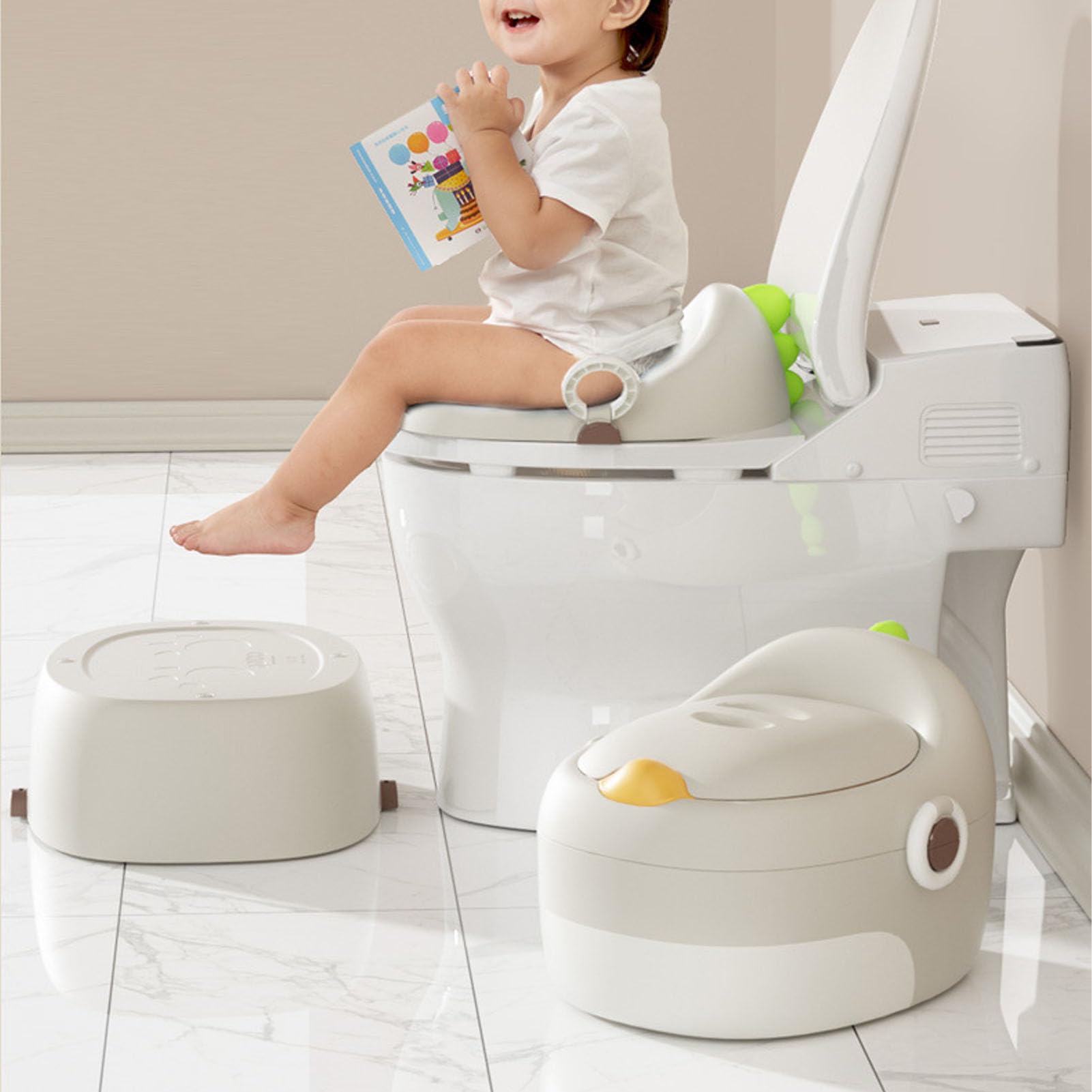 3-in-1 Portable Baby Potty Training Toilet Chair with Removable Pot & Easy Clean Design for Toddlers - Perfect for Home, Travel & Daycare Use (Boys & Girls)