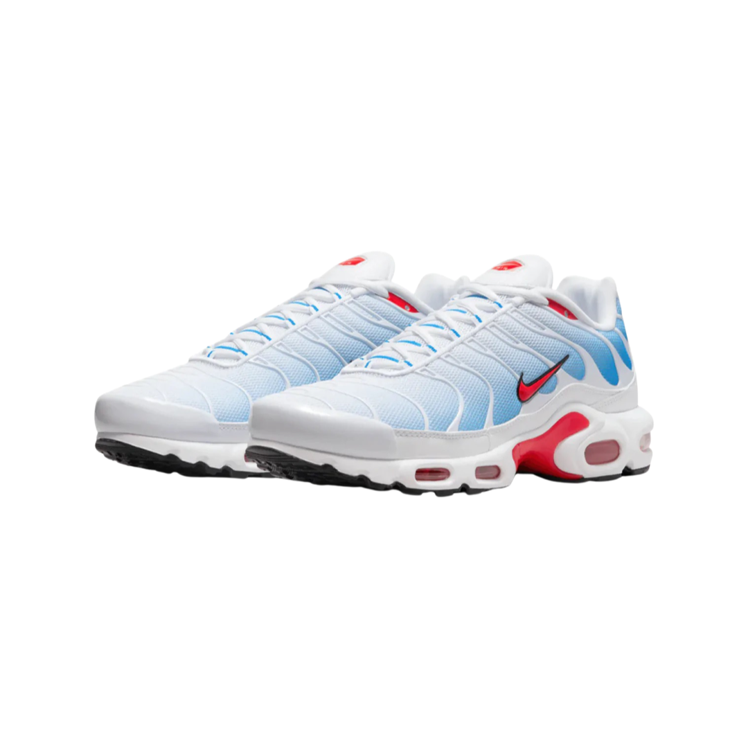 Nike Air Max Plus Tides Blue Red White Running Shoes for Men - Comfortable Cushioned Sneakers for Jogging, Gym & Casual Wear