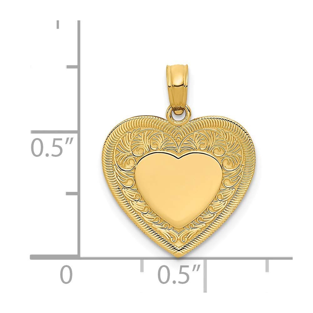 Roy Rose Jewelry 14K Yellow Gold Heart Pendant Necklace for Women - Perfect Gift for Valentine's Day, Anniversary & Birthday | Elegant Layering Piece for Everyday Wear