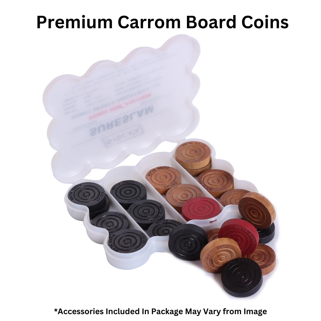 Champion Bulldog Jumbo English Plywood Carrom Board Game Set with Coins & Striker - 12mm Thick AICF & ICF Approved for International Tournaments | Perfect for Family Game Nights, Competitive Play, and Indoor Recreation