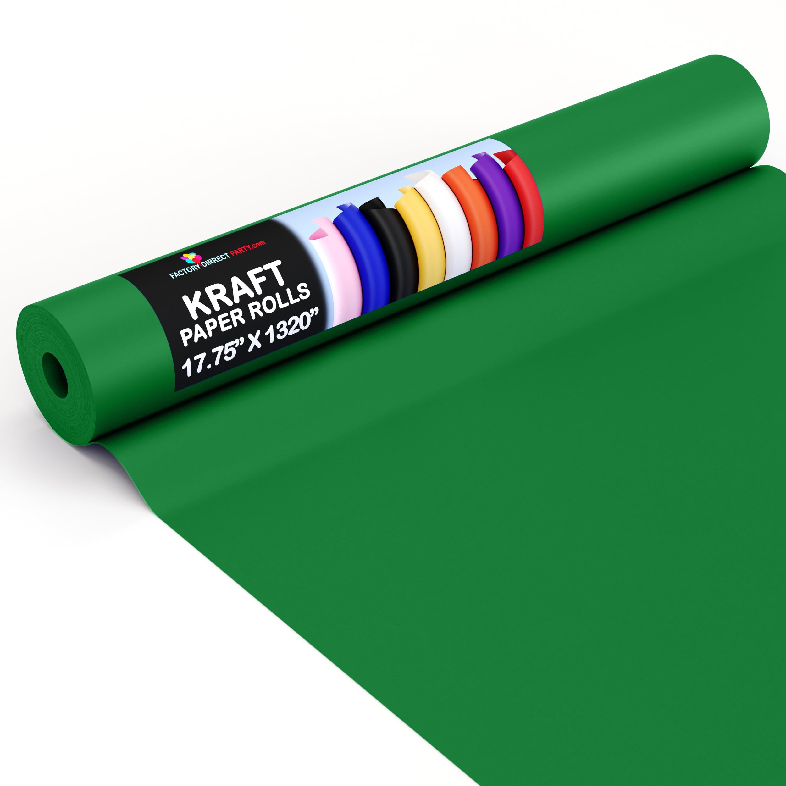 Emerald Green Kraft Paper Roll 17.75