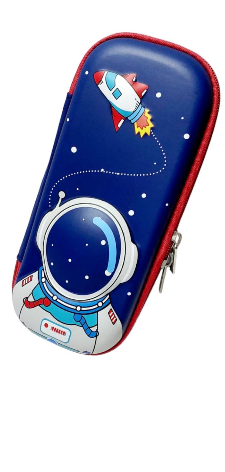 AUDNER 3D Space Astronaut Pencil Case with Multiple Compartments - School Supply Organizer for Kids & Students - Perfect for Classroom, Homework, and Art Projects (1 Unit)