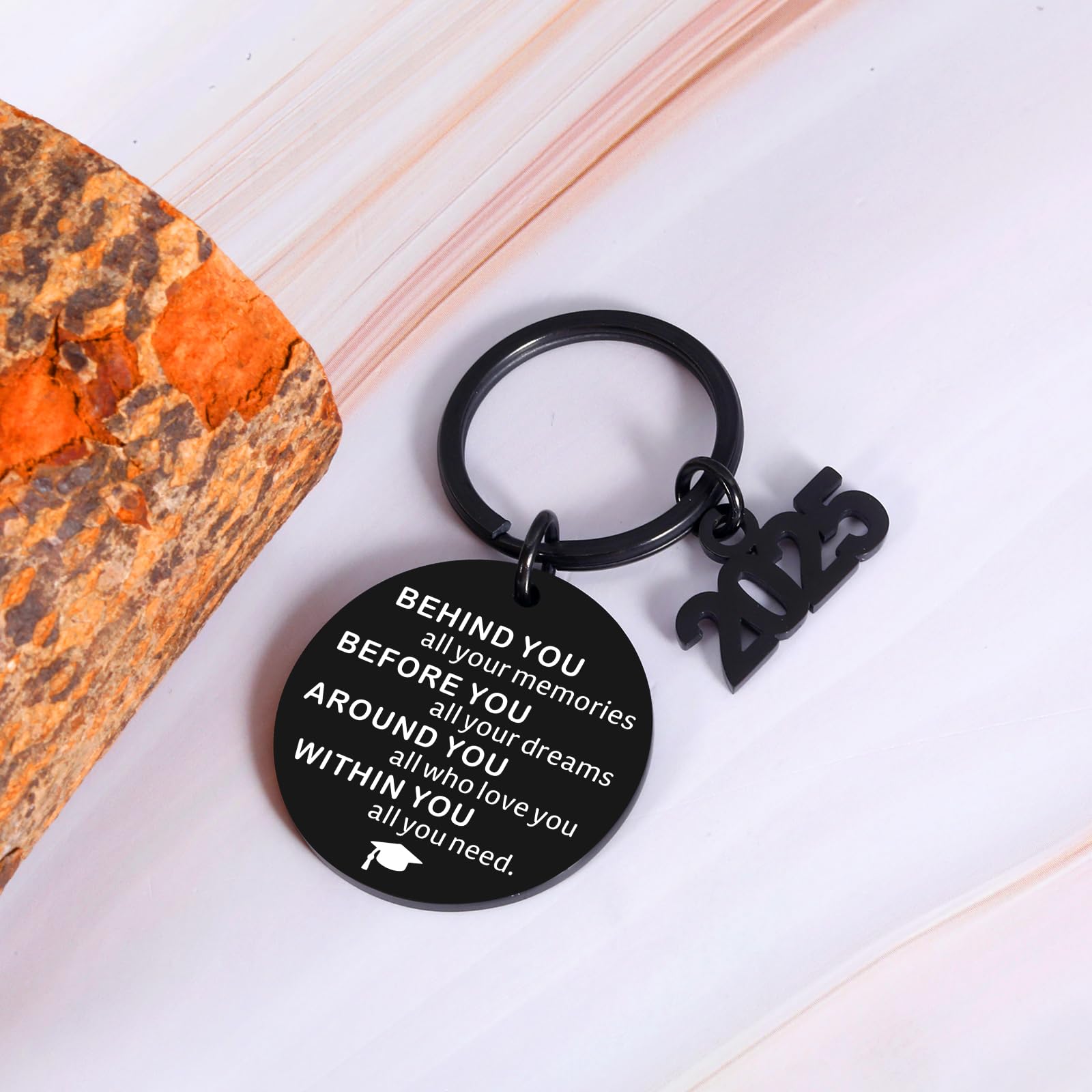 2025 Graduation Keychain - Inspirational Gift for College & High School Grads (Men, Women, Nurses, Masters Students) - Perfect for Son, Daughter, Boy or Girl - Ideal for Senior Parties & Graduation Celebrations