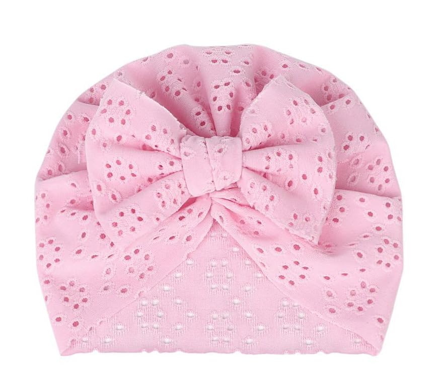 Premium Soft Stretchable Bow Headband for Baby & Girls - RedChimes Designer Hair Accessory (Pink, Style-2) | Perfect for Everyday Wear, Parties & Photo Shoots