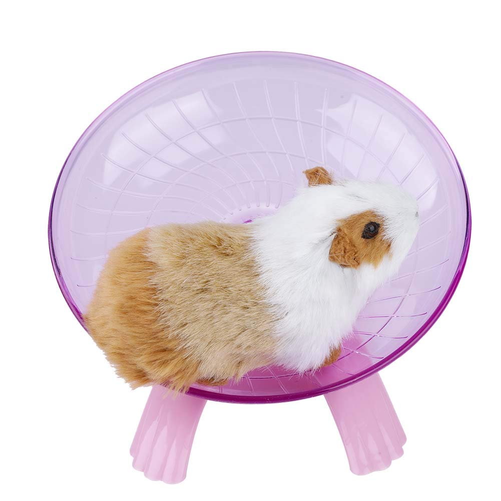 Silent Spinner Exercise Wheel for Hamsters, Gerbils, Chinchillas & Hedgehogs - Quiet Plastic Running Saucer for Small Pets - Perfect for Nighttime Play & Cage Workouts