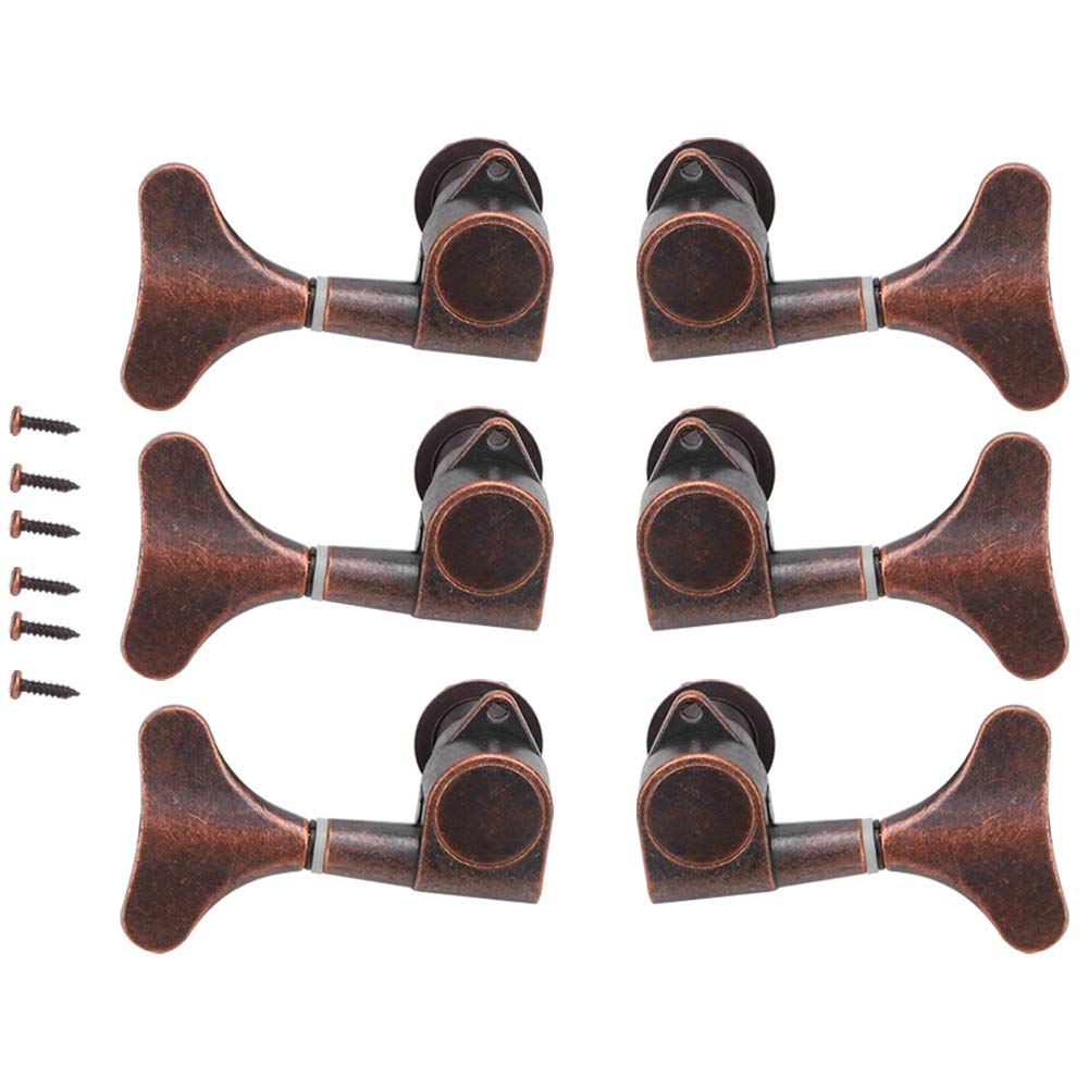 Premium Red Copper Bass Tuning Pegs - High-Quality Tuning Keys for Bass Guitars | Perfect for Musicians, Performers & DIY Instrument Repair