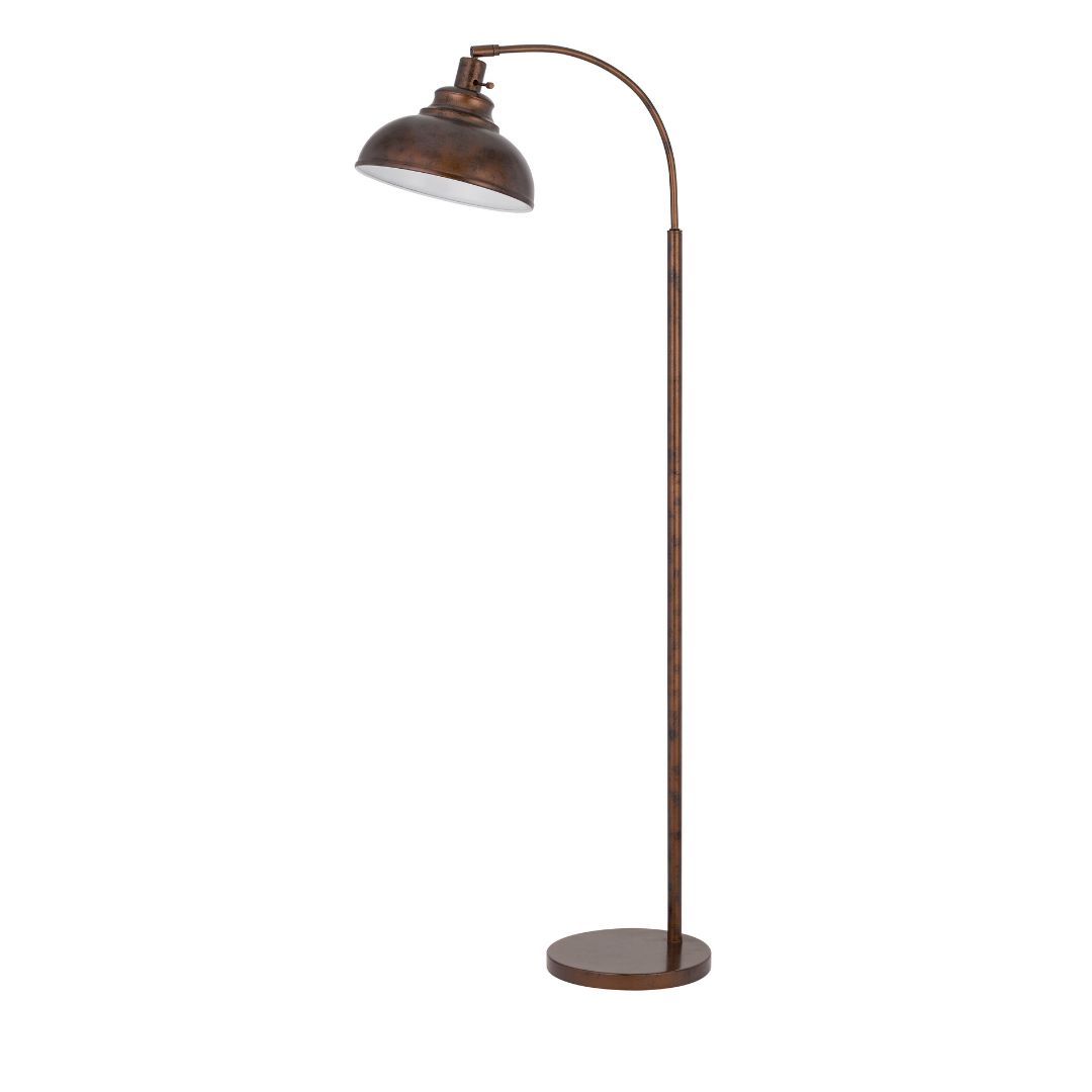 Cal Lighting 60W Dijon Adjustable Metal Floor Lamp with Weighted Base & On/Off Switch - Modern Reading Light for Living Room, Bedroom, or Office