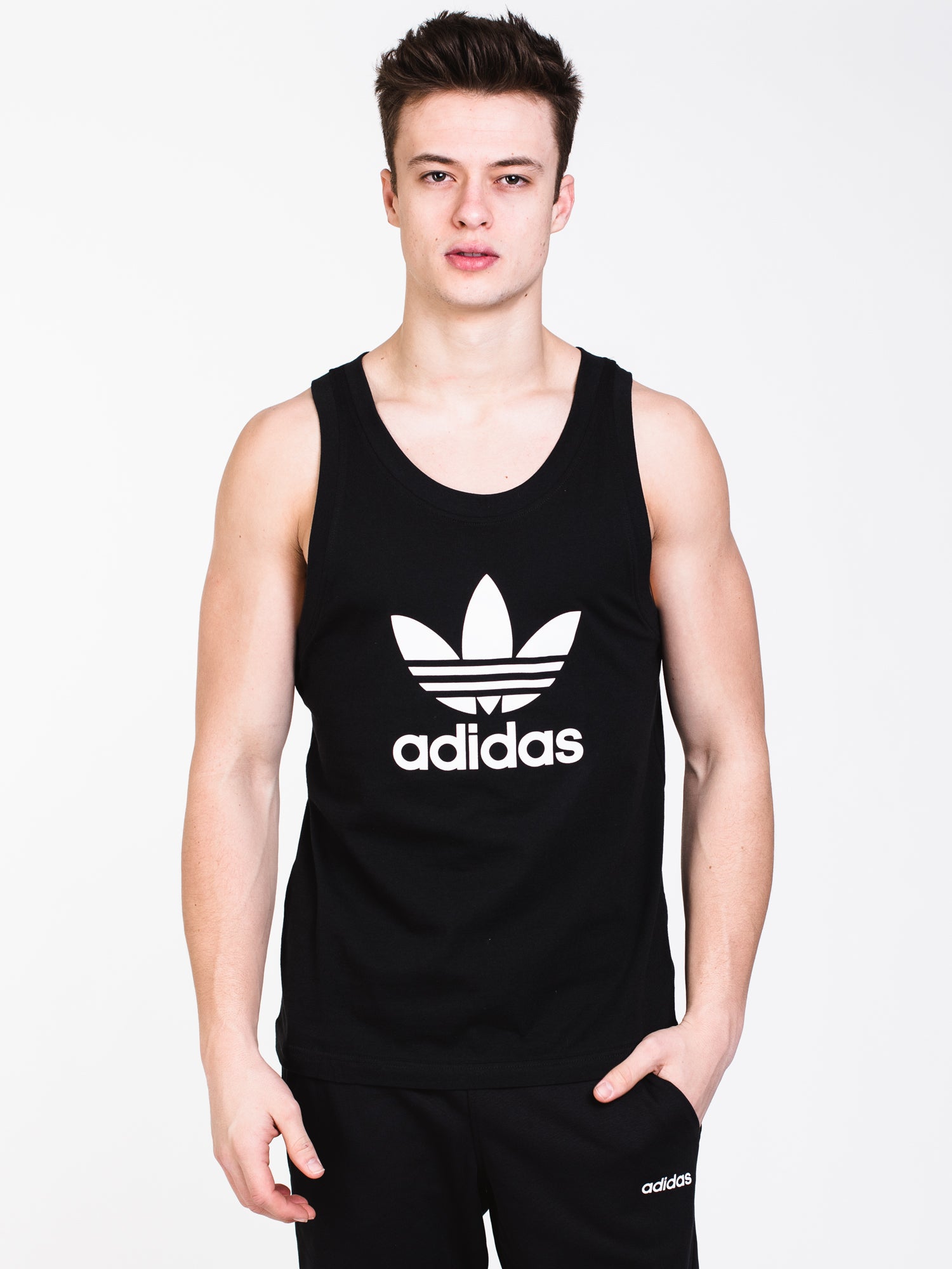Adidas Trefoil Tank Top for Women - Vintage Logo Casual Sleeveless Shirt - Perfect for Gym, Yoga, and Summer Outfits