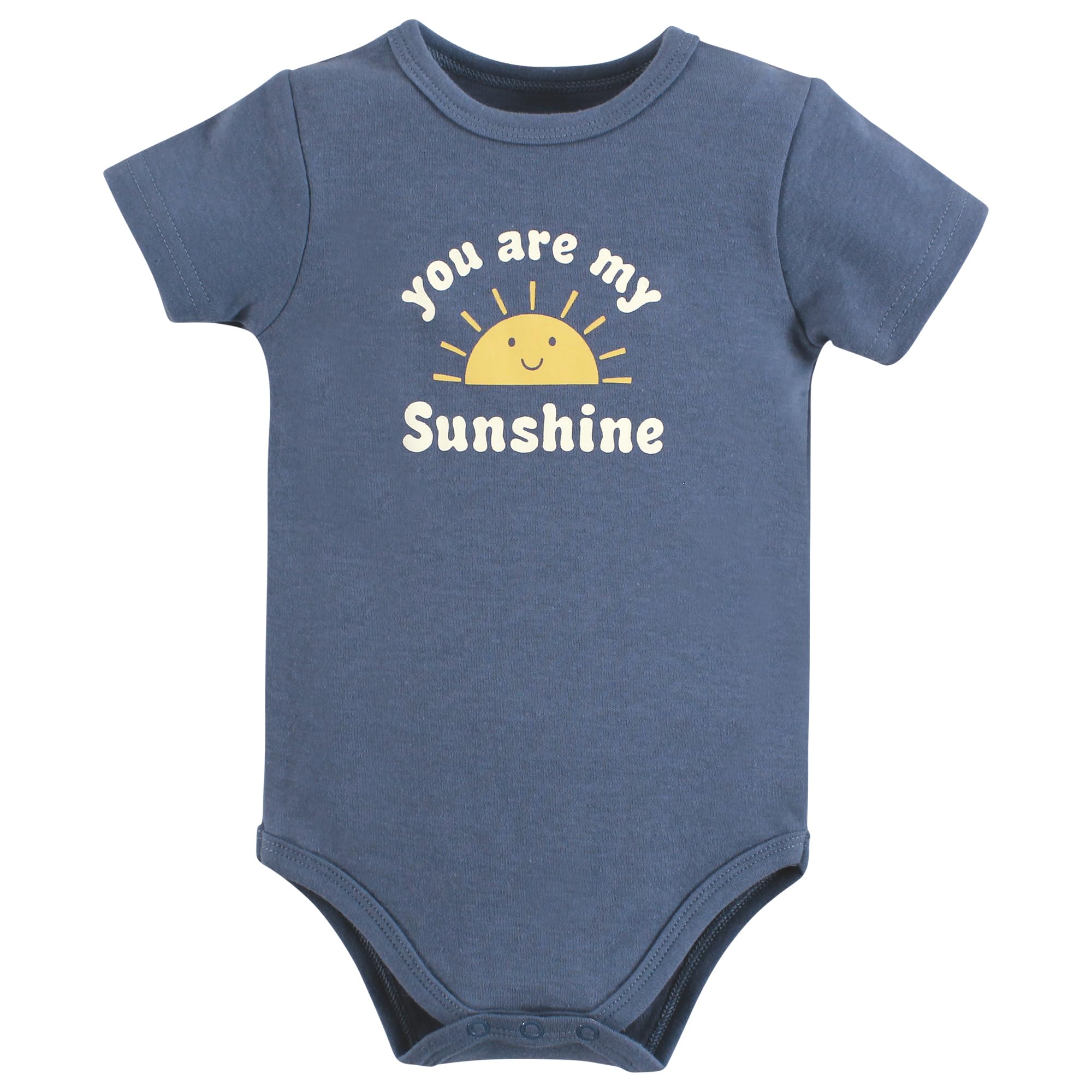 Hudson Baby Unisex Cotton Bodysuit, Shorts & Socks Set - Blue Sunshine - 0-3 Months | Soft Newborn Outfit for Daily Wear, Photo Shoots & Gifts