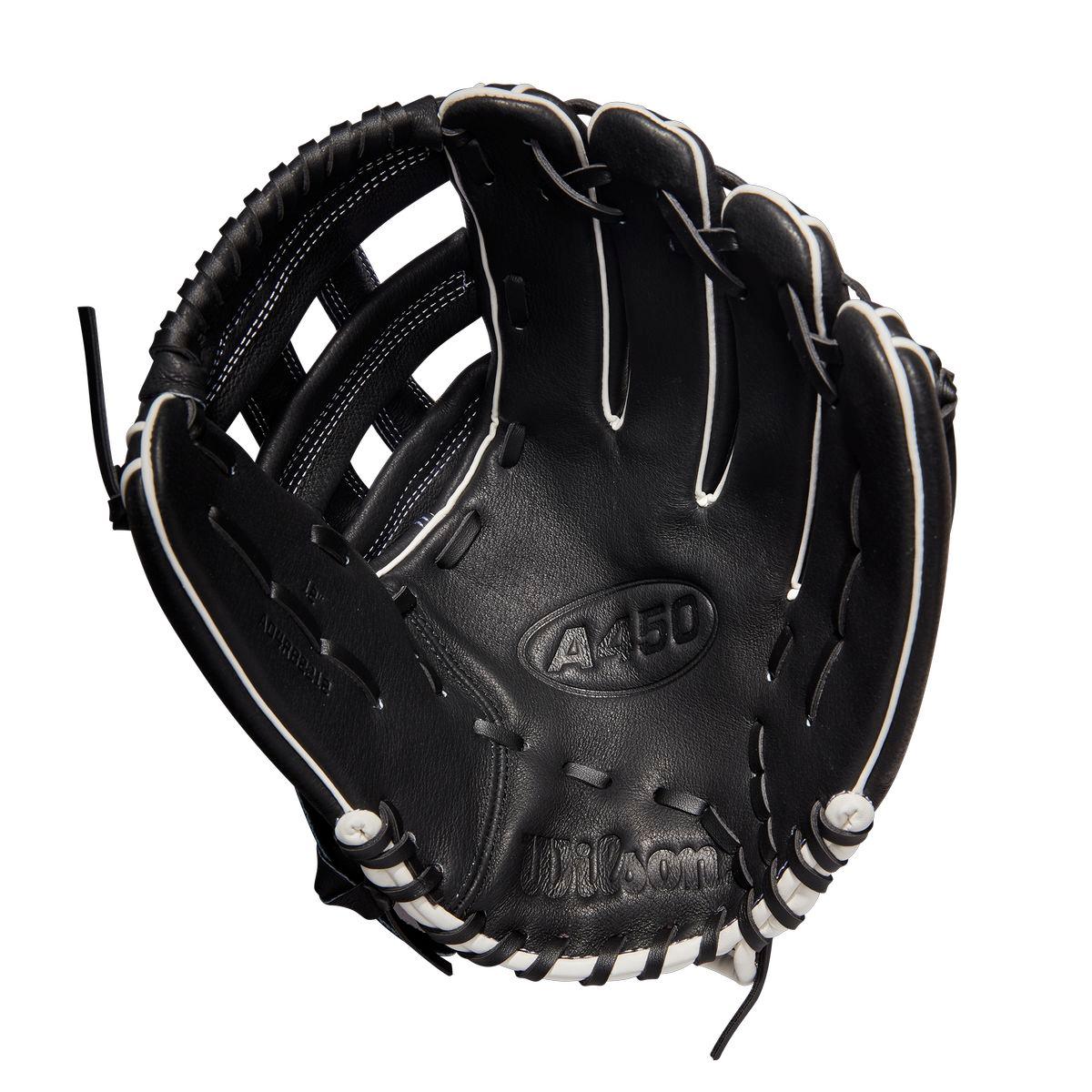 A450 Youth Baseball Glove for Kids Ages 6-12 | Left & Right Hand Throw Options | Premium Leather Training Glove for Little League & Practice - Perfect for Fielding, Catching & Softball Games