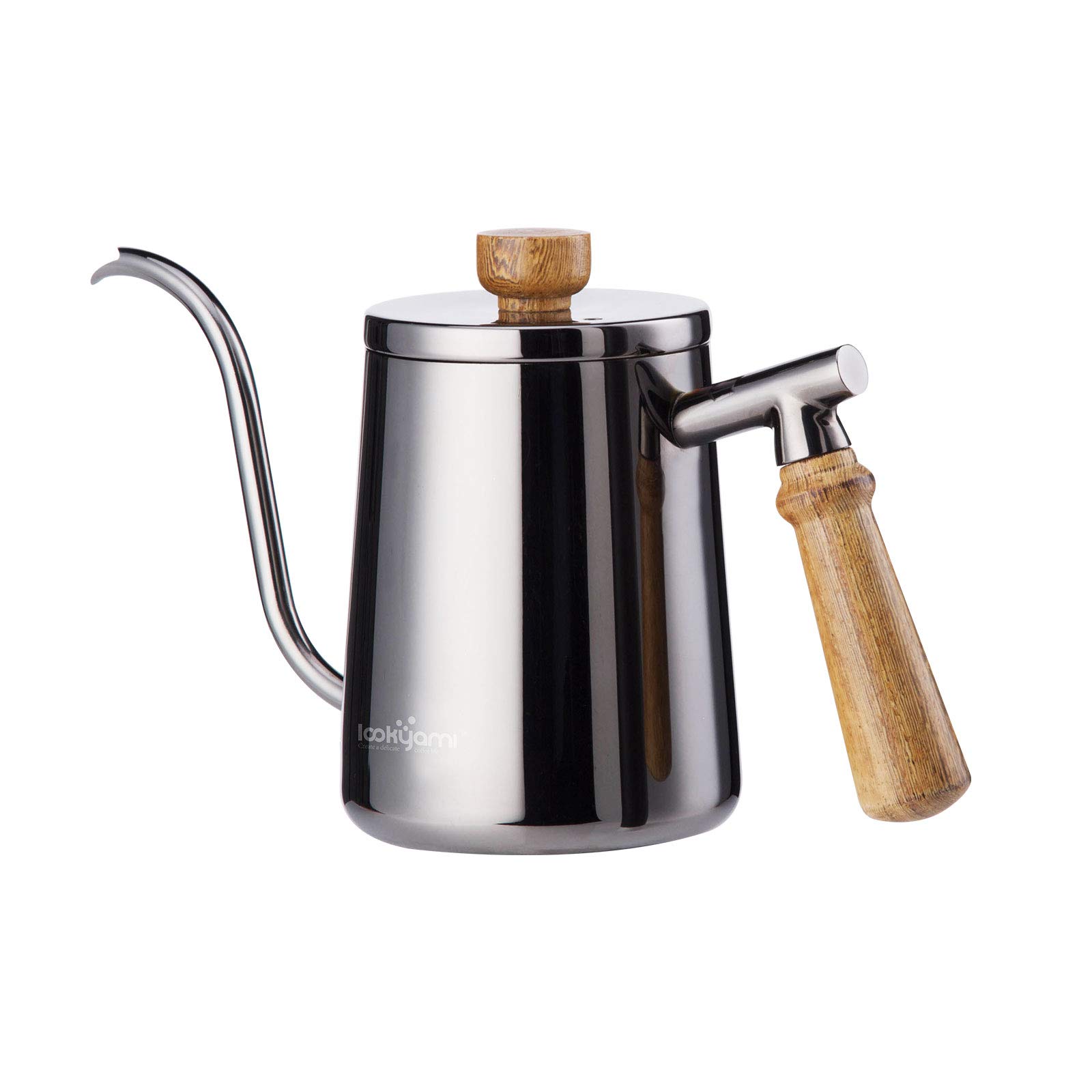 Gooseneck Kettle 300ml/600ml - Precision Pour Over Coffee Kettle with Ergonomic Handle, Barista Standard Drip Spout for Tea & Coffee Brewing - Perfect for Home Baristas, French Press, and Pour Over Coffee Makers (Black)
