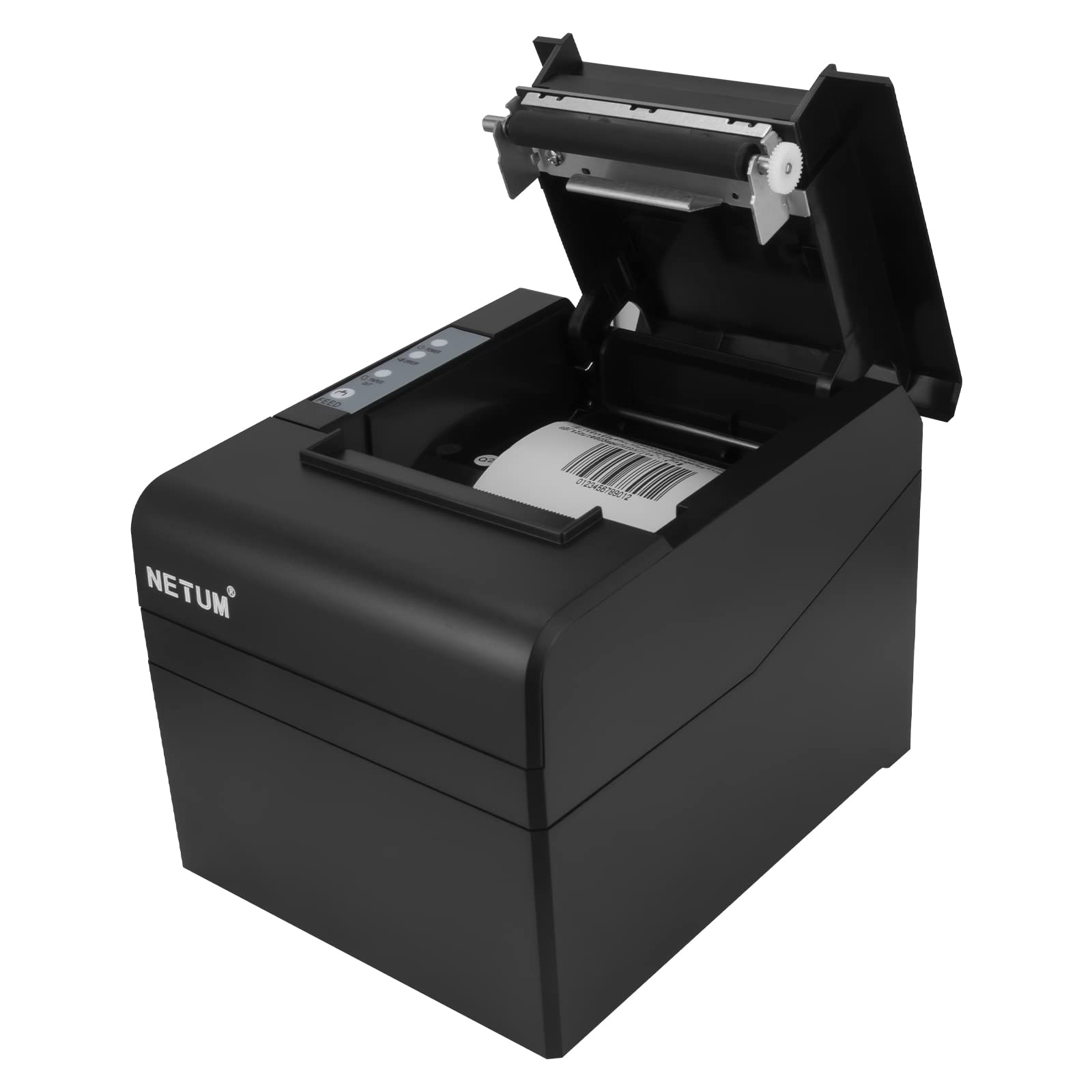 NETUM 80MM Thermal Receipt Printer with Auto Cutter - USB, Ethernet LAN Port, Cash Drawer Support - ESC/POS Compatible for Retail Stores, Restaurants & POS Systems