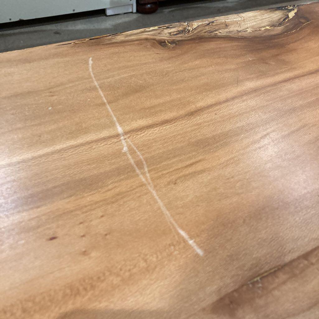 Custom Live Edge Sycamore Wood Waterfall Bench - Handcrafted Coffee Table & Bench for Living Room, Patio, or Garden - Rustic Wooden Furniture for Home Decor