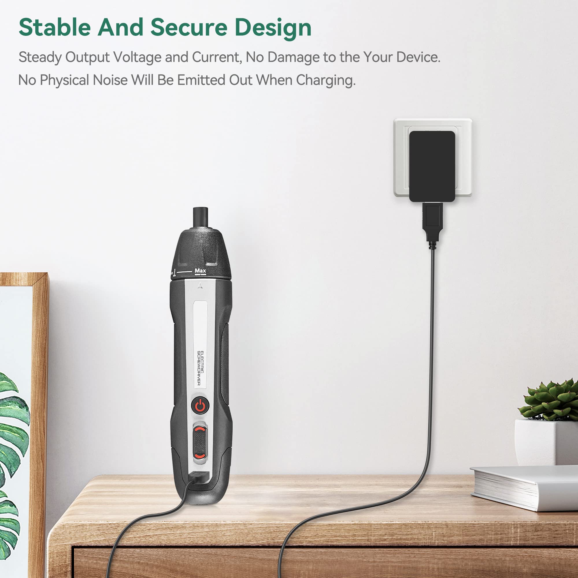 FITE ON Micro USB Cable & Wall Charger Replacement for Dremel Lite 7760 N/10 4V Li-Ion Cordless Rotary Tool - Fast Charging Power Supply Kit for DIY Projects, Crafting & Home Repairs
