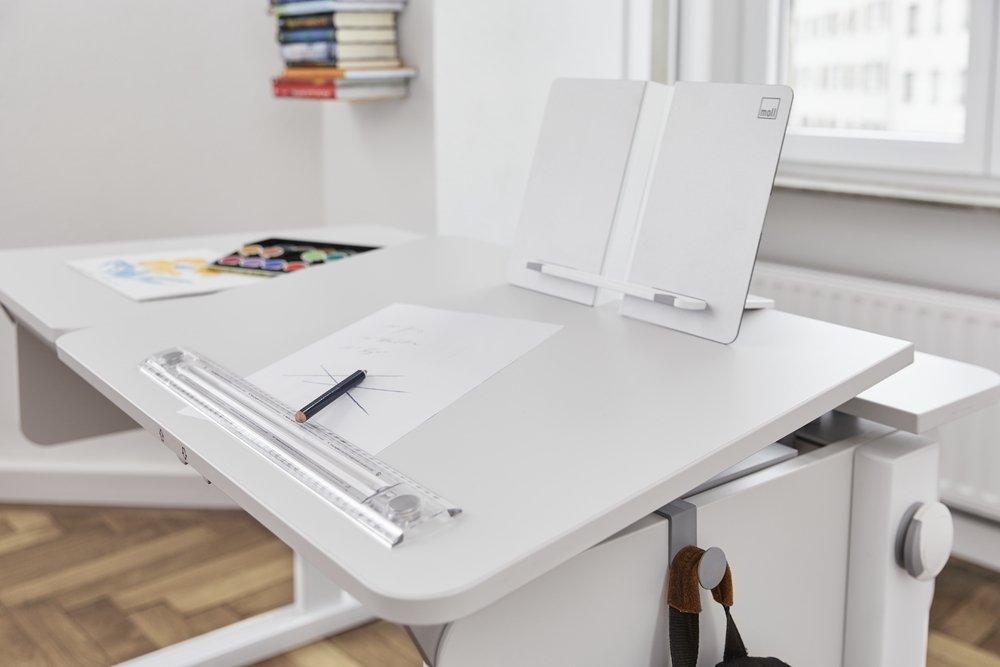 Champion Adjustable Kids Study Desk - Left-Handed Ergonomic Children's Writing Table for Home & School Use - Perfect for Homework, Drawing & Online Learning
