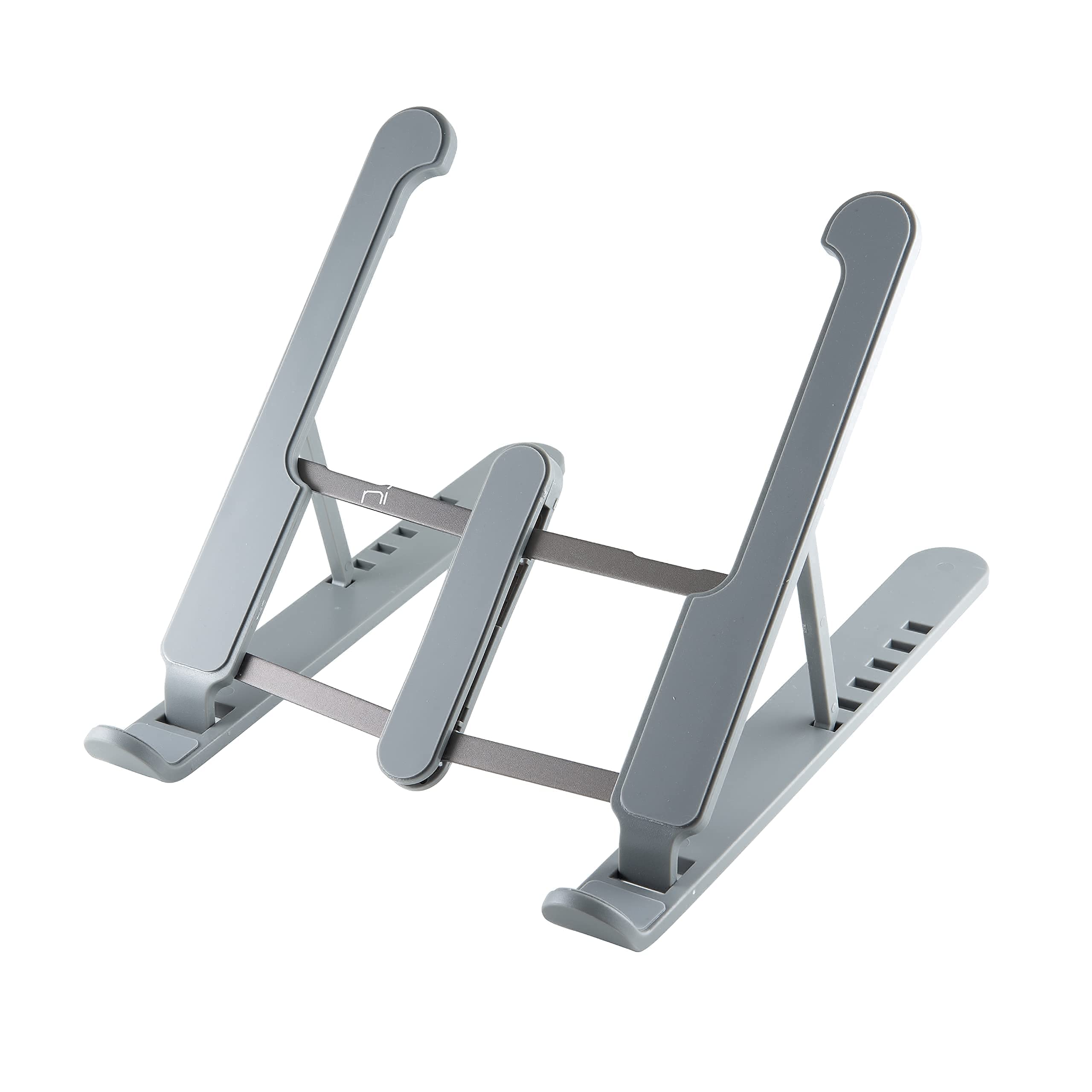 Porta PC Pieghevole Regolabile - Supporto per Laptop e Tablet con 6 Angoli, Design in Plastica e Silicone, Ideale per Ufficio, Casa e Viaggi