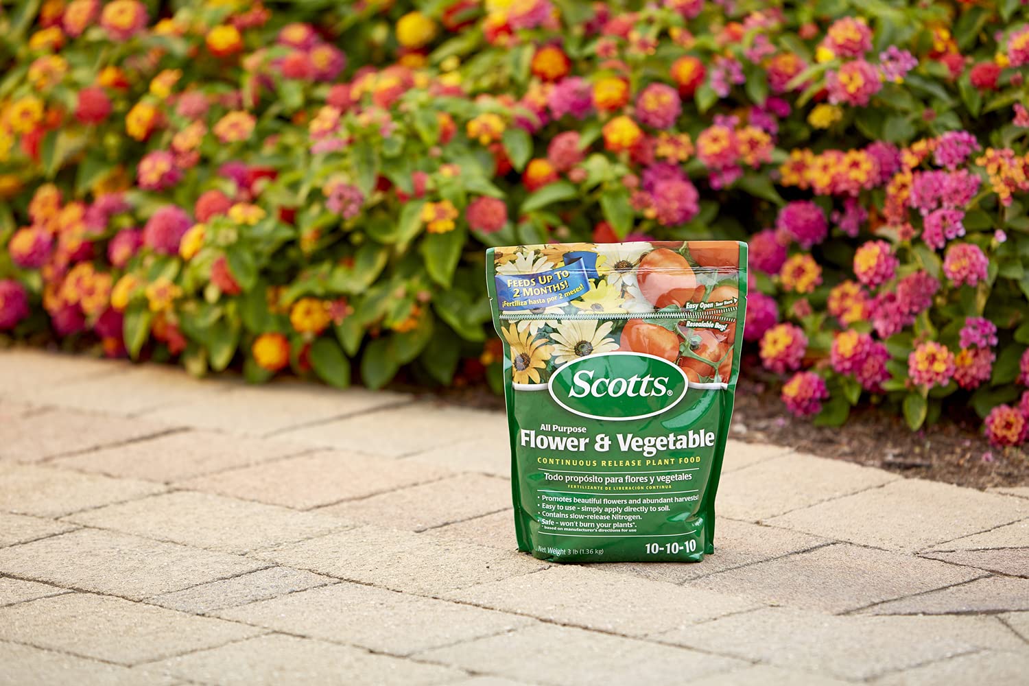 Scotts All Purpose Flower & Vegetable Continuous Release Plant Food - 3 lbs (6-Pack) - Organic Fertilizer for Indoor & Outdoor Gardening, Lawn Care, and Potted Plants