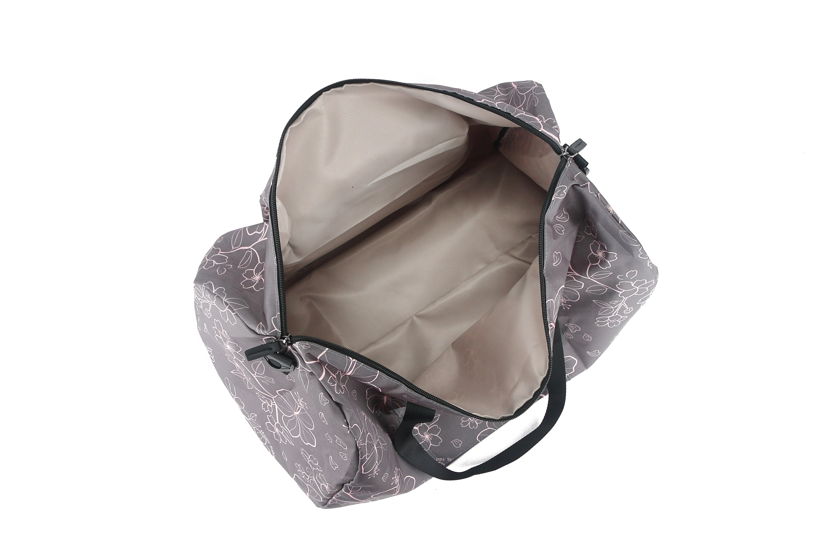 Premium Stephanie Sakura Grey Duffle Bag - Waterproof Travel Duffel for Gym, Weekend Trips & Outdoor Adventures