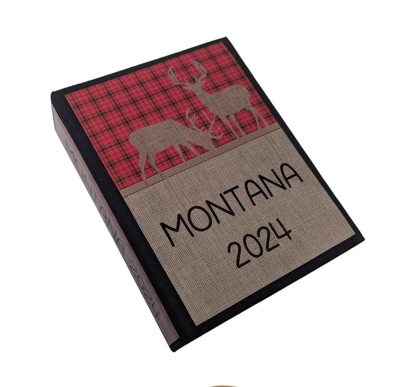 Deer Hunting Photo Album - Red Plaid PRINT for Camping & Outdoor Enthusiasts - Personalized 4x6 or 5x7 Picture Book Gift - Perfect for Hunting Trips, Cabin Decor & Family Memories
