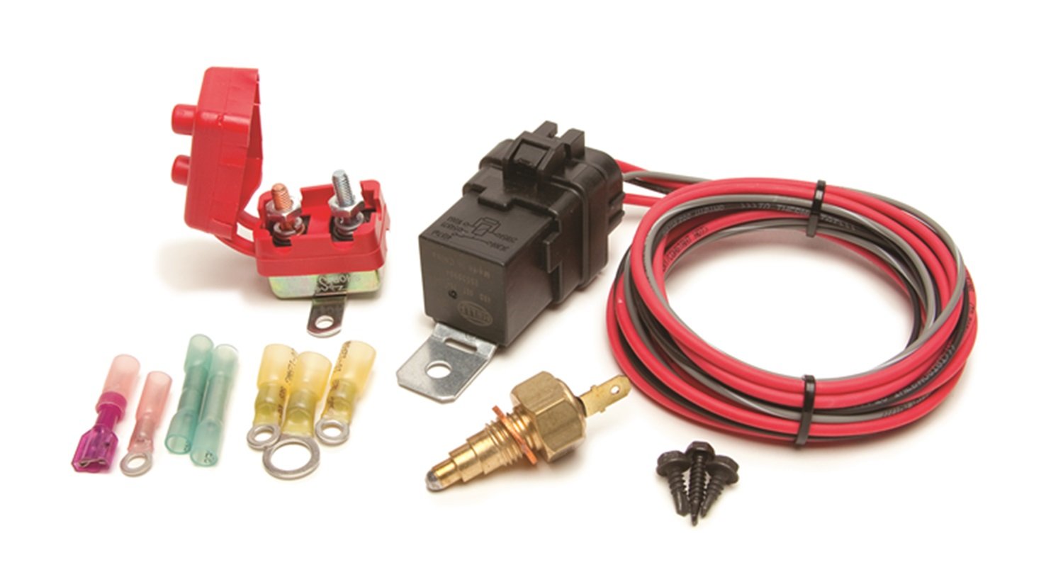 Painless Performance 30127 Weatherproof Fan Relay Kit with Thermostatic Switch (On 205°F/Off 190°F) - Compatible with GM Gen III & Newer Engines - Perfect for Cooling System Upgrades & Hot Weather Driving