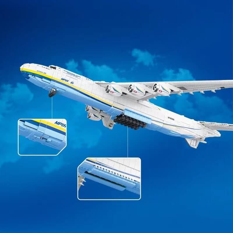 JIE STAR 57014 AN-225 Mriya Transport Aircraft Model - 1:200 Scale Diecast Airplane for Collectors, Aviation Enthusiasts & Kids | Perfect for Home Display, Office Decor & Gift Giving