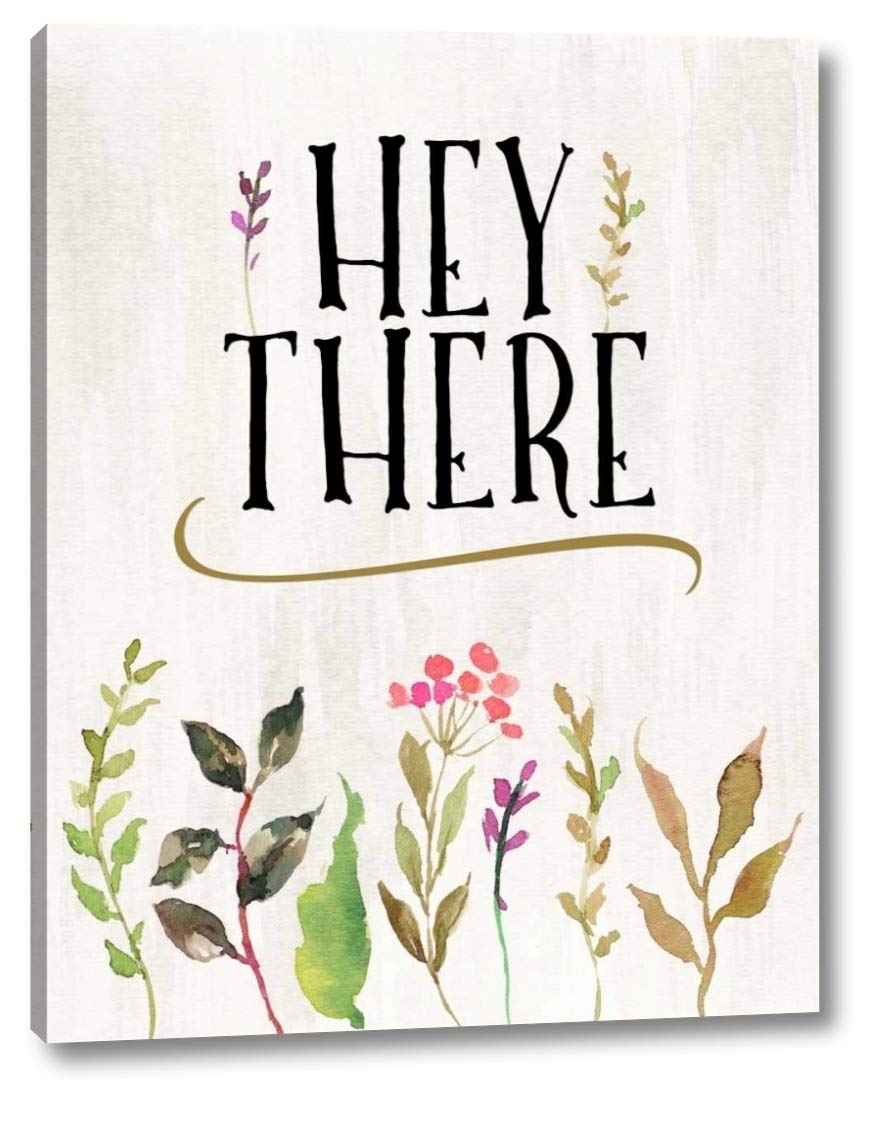 Hey There by Tara Moss - 13x16 Inch Canvas Wall Art Print, Gallery Wrapped Framed Ready to Hang - Perfect for Living Room, Bedroom & Office Decor