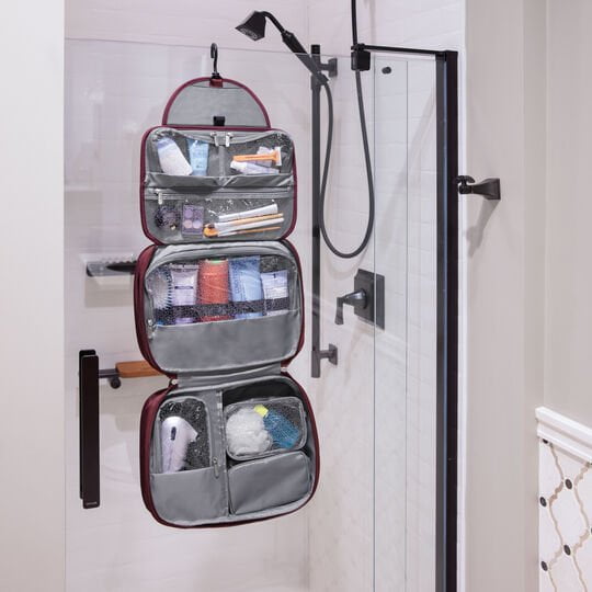 Travelon Complete Toiletry Bag - Waterproof Hanging Cosmetic Organizer for Travel | Perfect for Camping, Gym & Business Trips