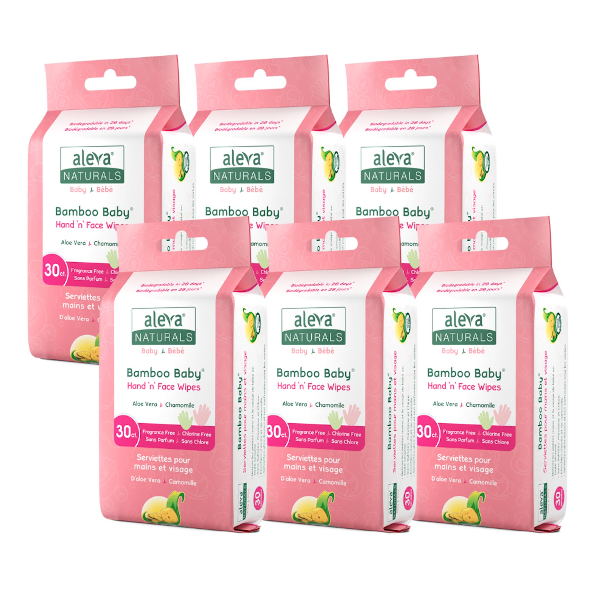 Aleva Naturals Bamboo Baby Wipes, 480 Count | Hypoallergenic & Organic Bamboo Hand and Face Wipes for Sensitive Skin | Gentle for Newborns, Travel & Diaper Changes