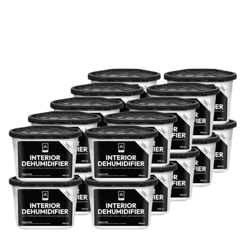 500ml Aspect Dehumidifier & Moisture Absorber - Eliminates Damp, Mold, and Condensation for Home, Kitchen, Wardrobe, Bedroom, Caravan, Office, Garage, Bathroom - Ideal for Humid Climates and Small Spaces (Pack of 20)