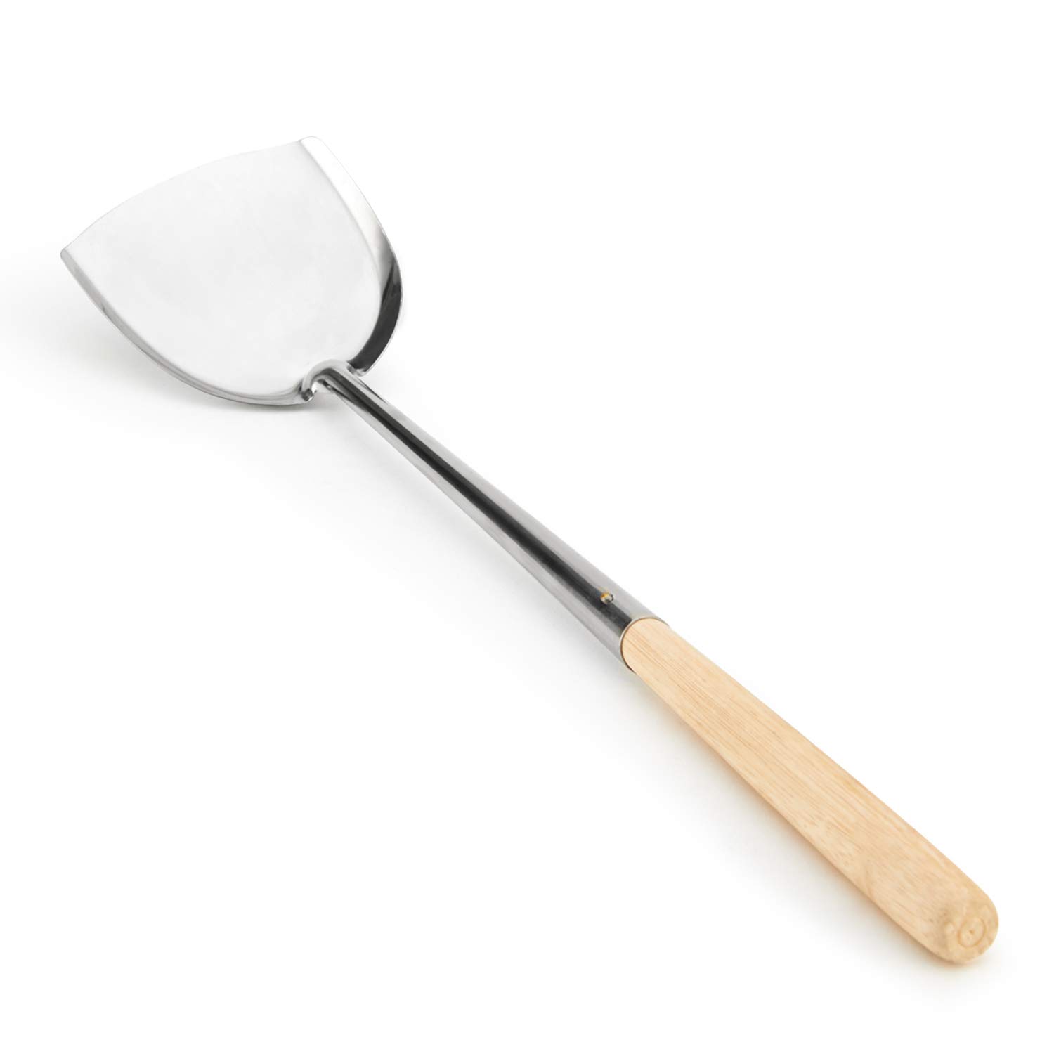 Premium Wooden Bamboo Wok Spatula and Ladle Set - Stainless Steel Kitchen Utensils for Stir-Frying, Cooking & Serving - Perfect for Asian Cuisine, Home Chefs & Restaurant Use