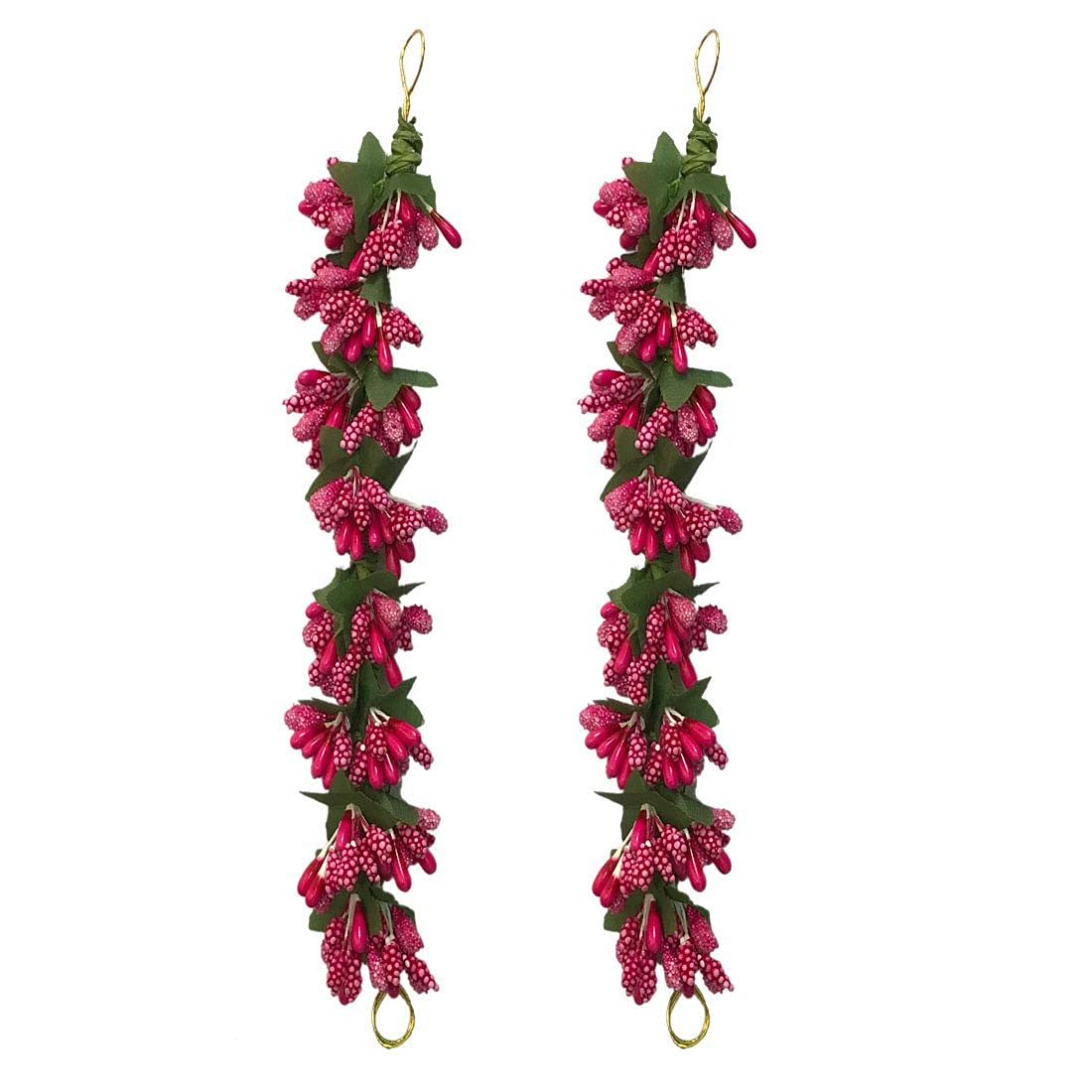 GuruEmbellish Fancy Hair Gajra - Floral Phoolen Juda Hair Accessories for Women & Girls (Maroon, Pack of 2) - Perfect for Weddings, Parties & Indian Traditional Events