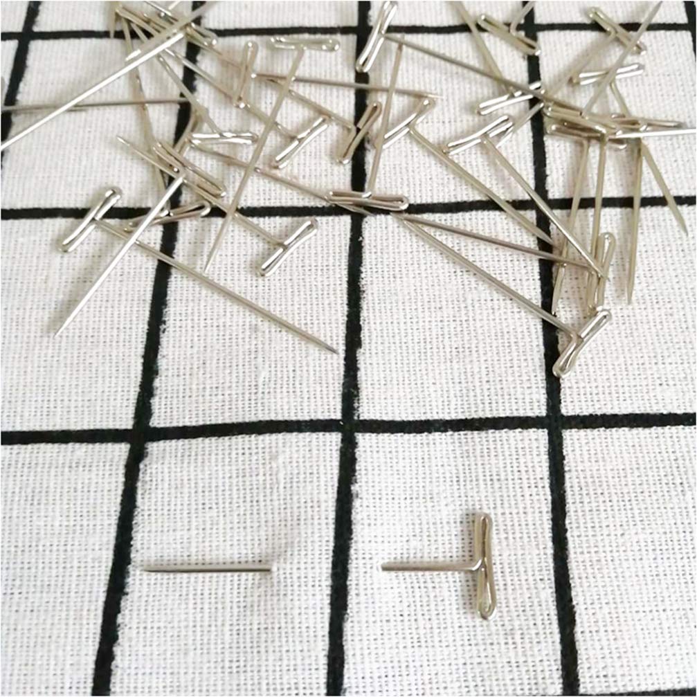 Exceart 50Pcs Wig T Pins with Plastic Transparent Storage Box - Secure Hold for Wigs & Hair Extensions - Perfect for Styling, Cosplay & Salon Use