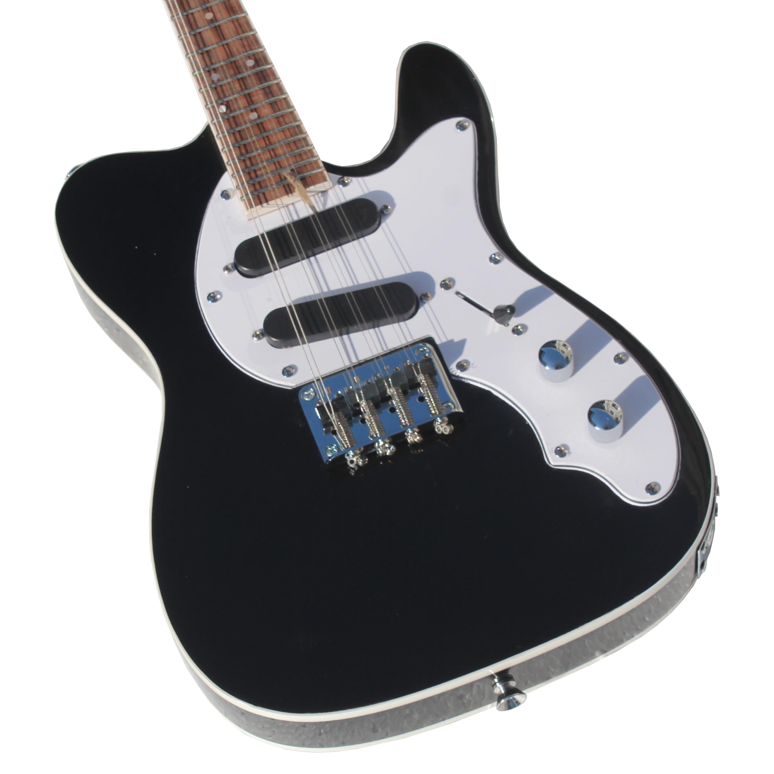 8-String Acoustic Electric Mandocaster Mandolin for Beginner Adults - Black | Perfect for Folk, Bluegrass & Live Performances