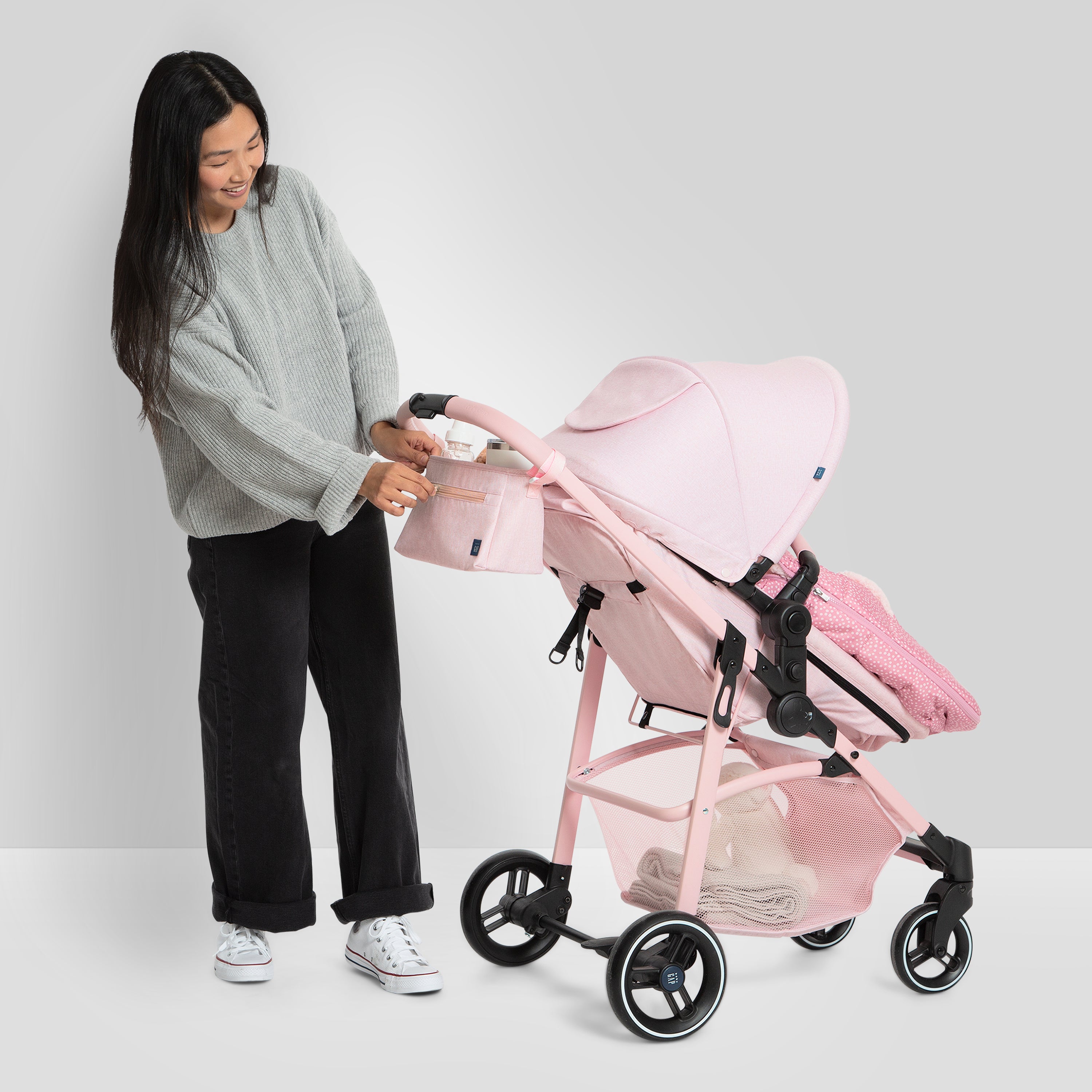 BabyGap Classic Parent Organizer for Single Stroller - Diaper Bag with Multiple Pockets & Insulated Bottle Holder - Perfect for On-the-Go Parents, Travel & Daily Strolls