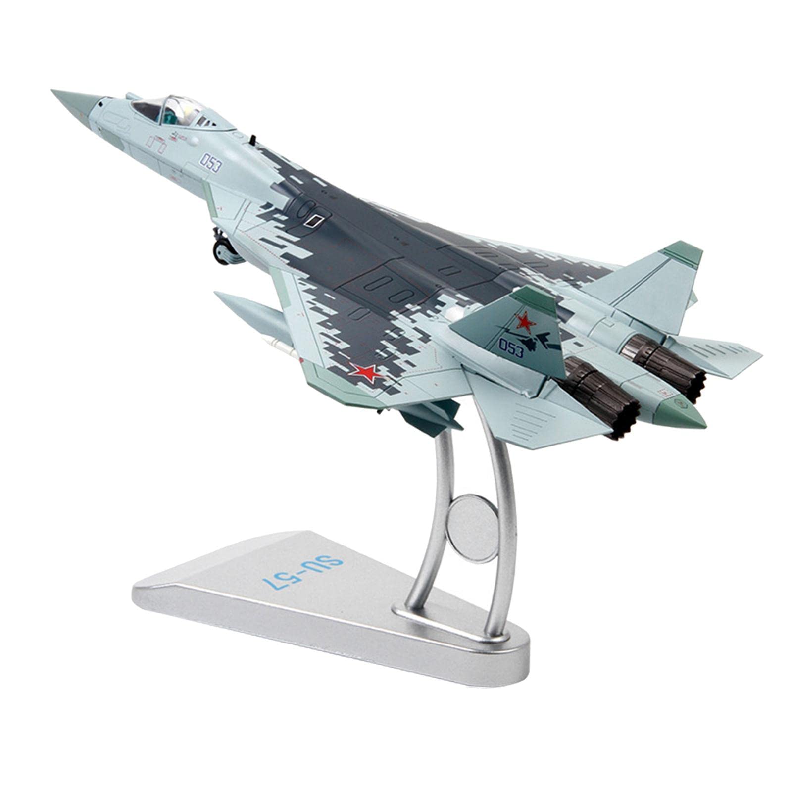 1:72 Scale SU-57 T50 Fighter Alloy Model with Display Stand - Russian Stealth Jet Aircraft Collectible for Aviation Enthusiasts & Military Gift Ideas - Perfect for Home Office Decor, Model Showcase, and Aviation Themed Collections