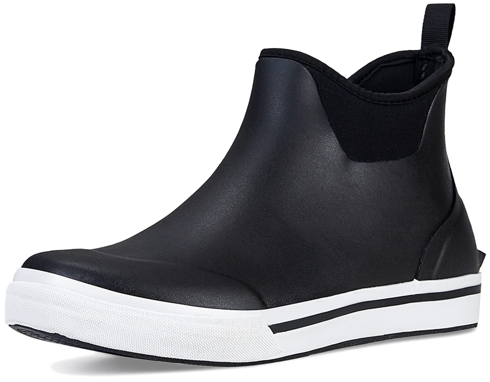 **TENGTA Men's Waterproof Deck Boots – Ankle Rain Boots with Neoprene Lining & Rubber Sole – Ideal for Fishing, Boating, and Outdoor Work**