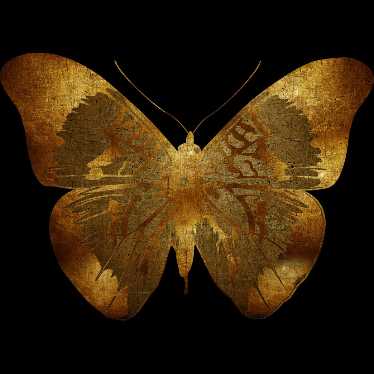 Design By Humans Men's Iron Butterfly Graphic T-Shirt by Adamzworld - Soft Cotton Tee for Casual Wear & Rock Music Fans