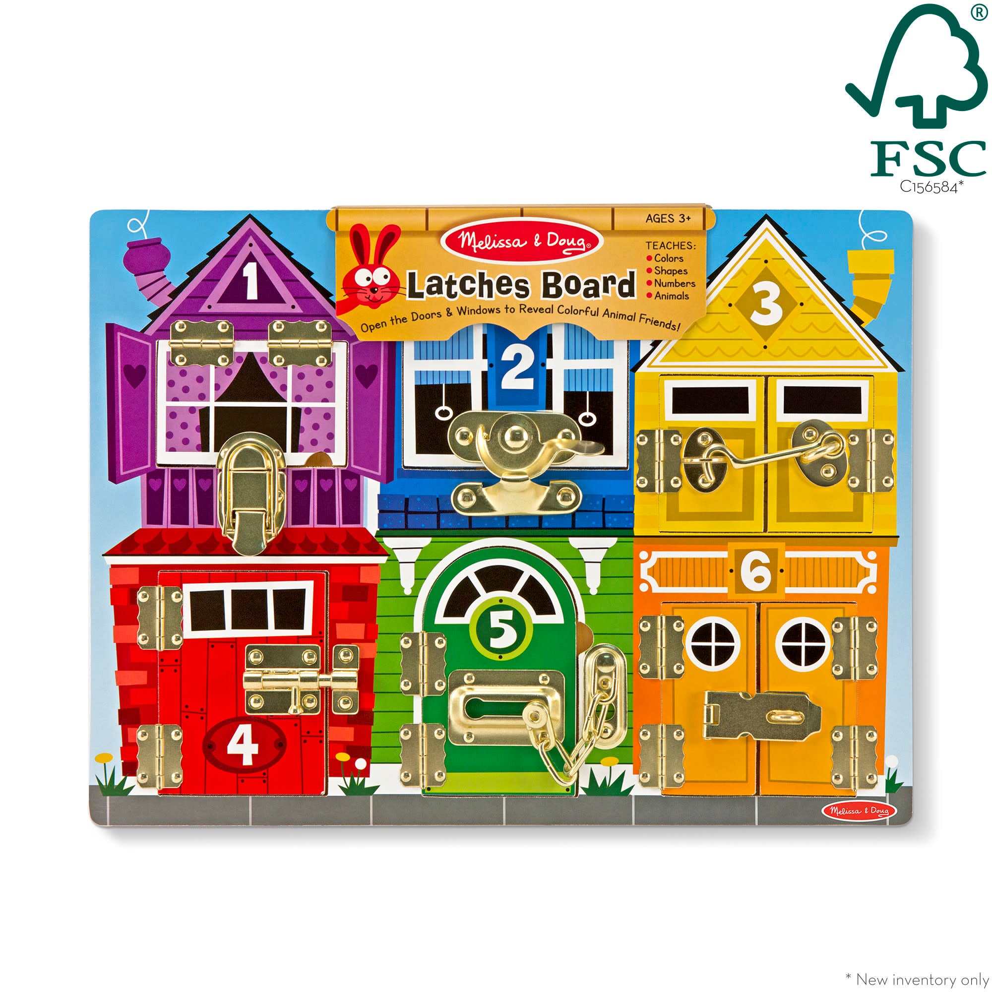 Montessori Wooden Latches Board - Educational Toy for Toddlers & Kids - Fine Motor Skills Development - Perfect for Home, Classroom & Daycare Learning Activities