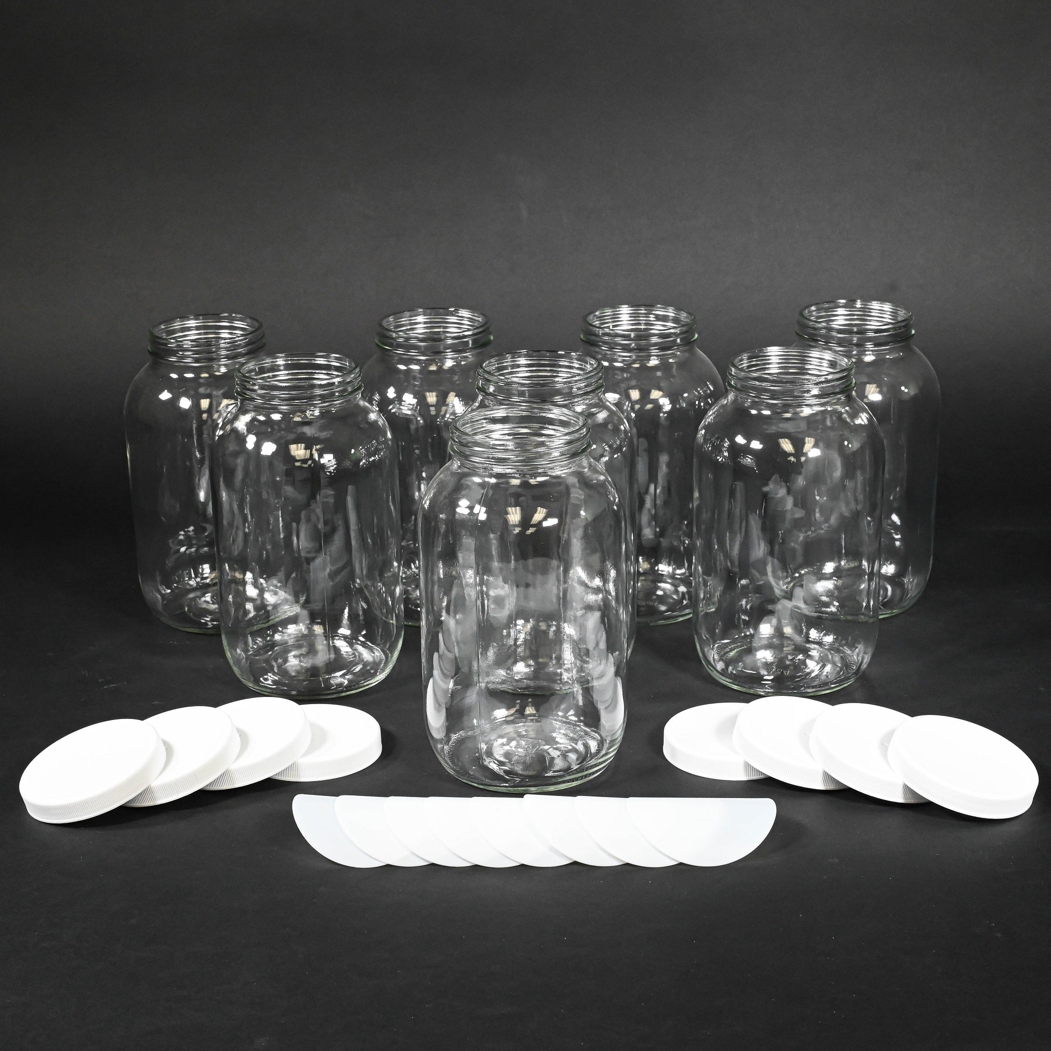 8 Pack 1.8 Liter Glass Bottles with Airtight Lids - Perfect for Home Brewing, Juice Storage & DIY Projects