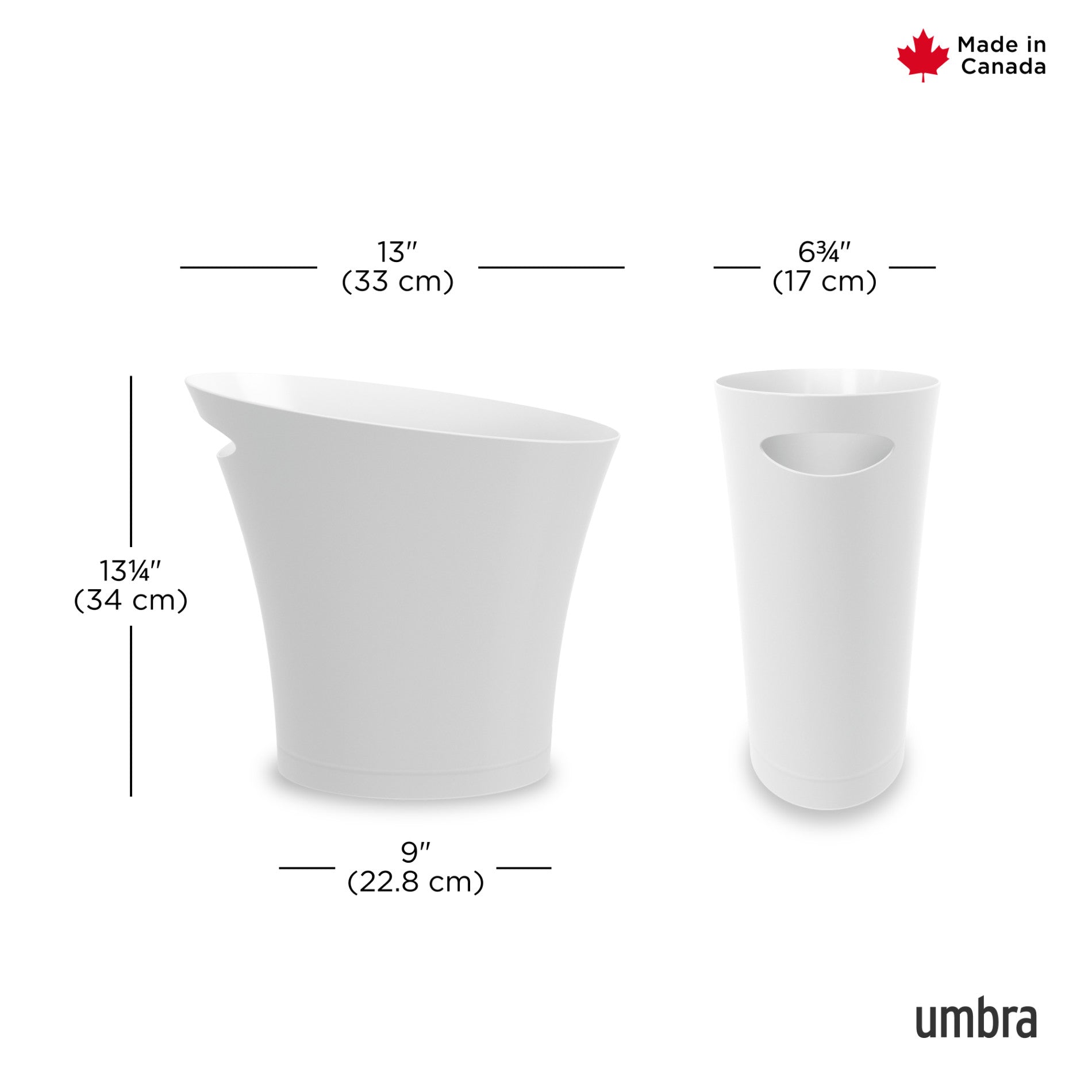 Slim Trash Can - Small Space Garbage Bin for Bathroom, Kitchen, Office & Dorm - Odor Control & Space Saving Waste Basket