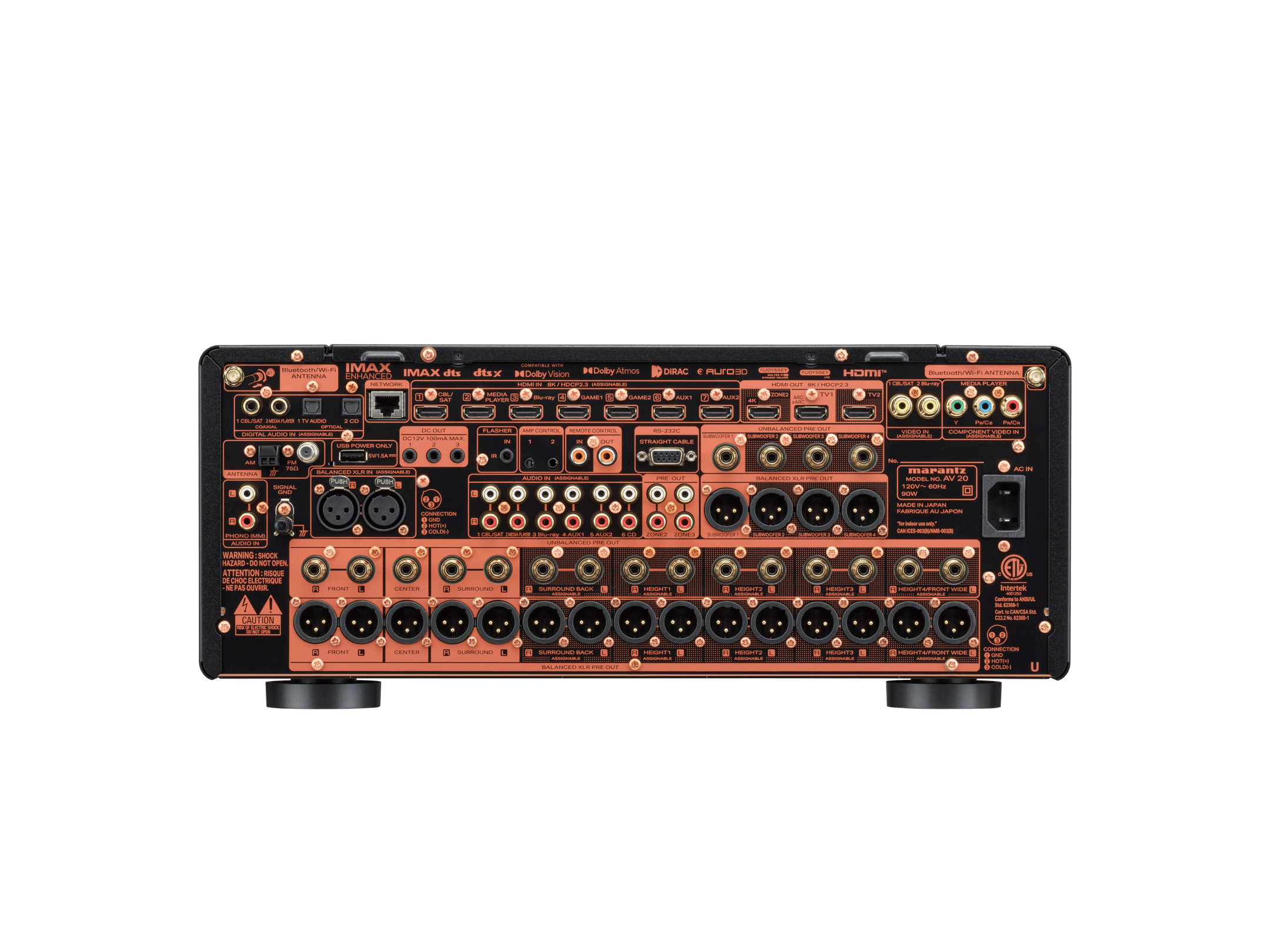 Marantz AV20 Reference 13.4 Channel Home Theater Preamplifier Processor - Premium Audio for Immersive Movie Nights & Music Listening