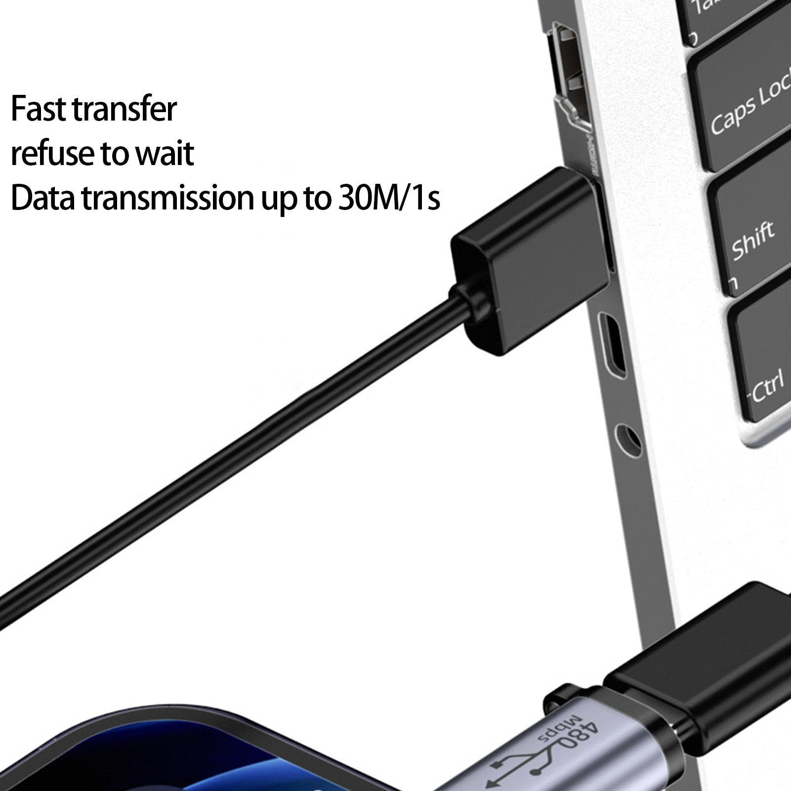 Vigcebit USB to USB C Adapter - High Speed 480Mbps Data Transfer Cable | USB Type A to USB C Converter for Smartphones, Cameras, MP3 Players | Perfect for Charging & File Transfer Between Devices