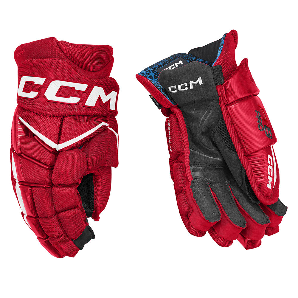 CCM Jetspeed FT8 Pro Senior Ice Hockey Gloves - High-Performance Protective Gear for Hockey Players - Perfect for Games, Practices & Competitive Play