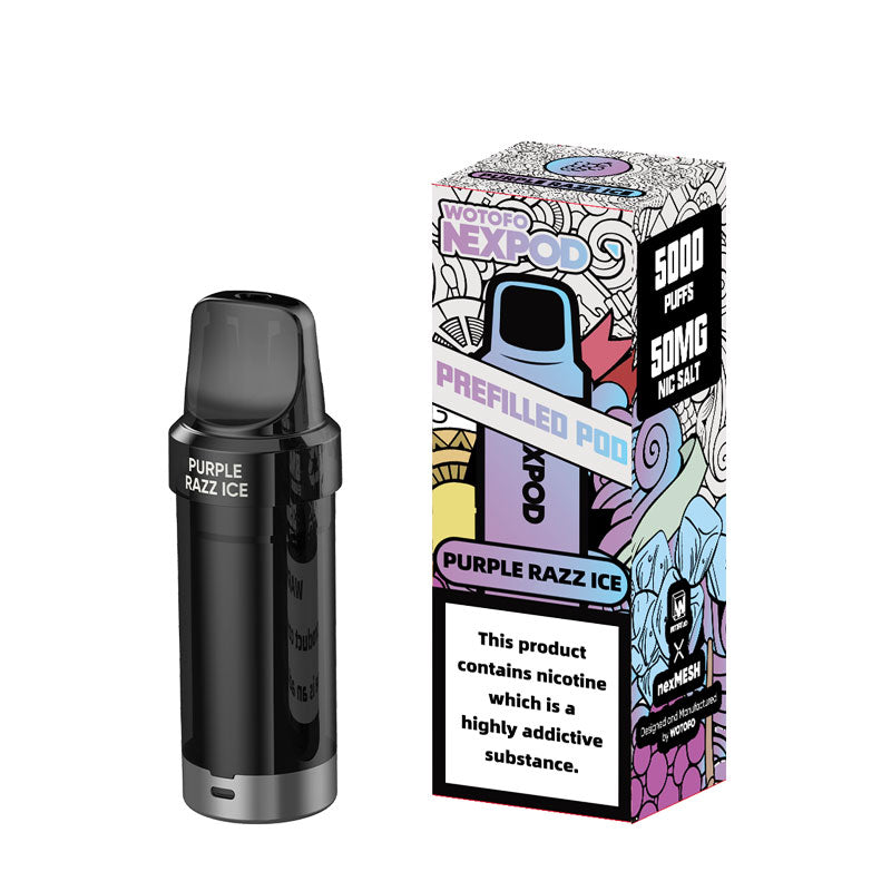 Wotofo NexPOD Prefilled Pod Kit - 5000 Puffs Disposable Vape with 50mg/20mg Nicotine Salt - Perfect for Travel, Work & On-the-Go Vaping