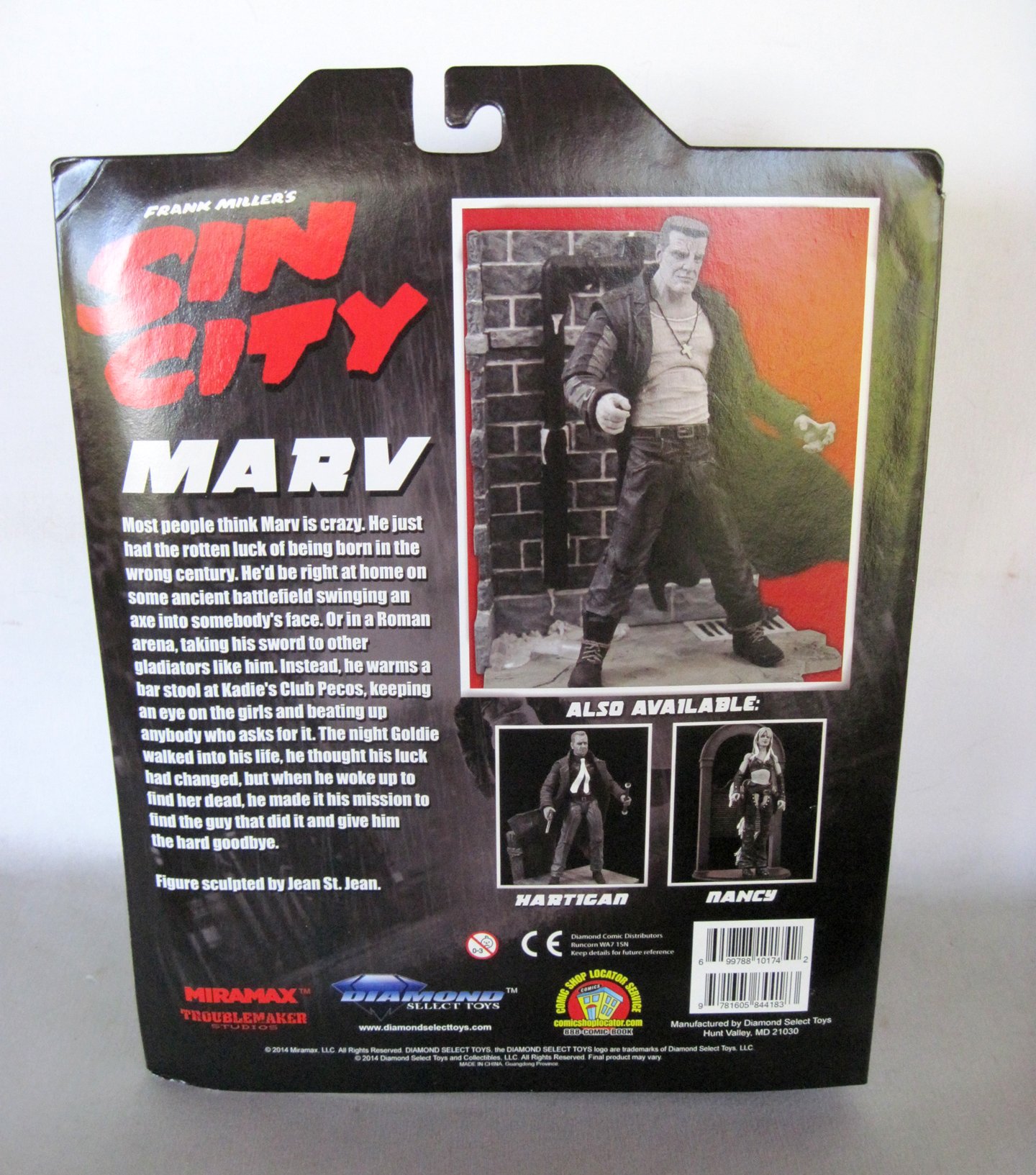 Diamond Select Toys Sin City Select: Marv 7-Inch Action Figure - Highly Detailed Collectible for Comic Book Fans & Movie Enthusiasts - Perfect for Display, Gifts, and Comic Conventions