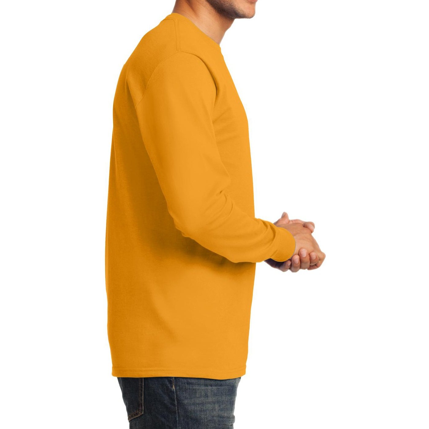 Premium Men's Long Sleeve Basic T-Shirt - Soft Cotton Crewneck Casual Top for Everyday Wear | Perfect for Work, Gym & Layering